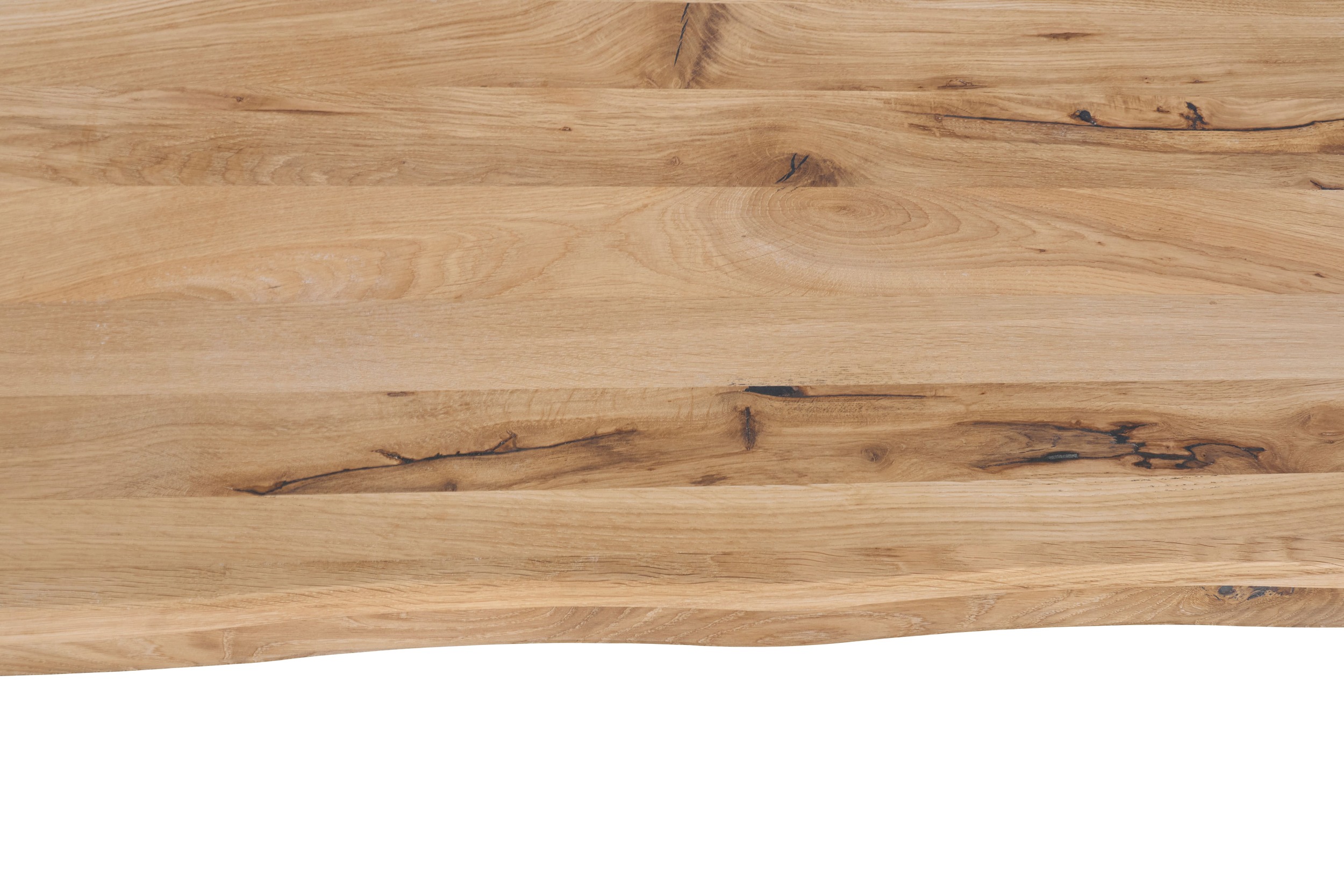 LC Home »Baltrum« Dining Set III Eiche natur Stern-Fuß Lederoptik Silber-Grau