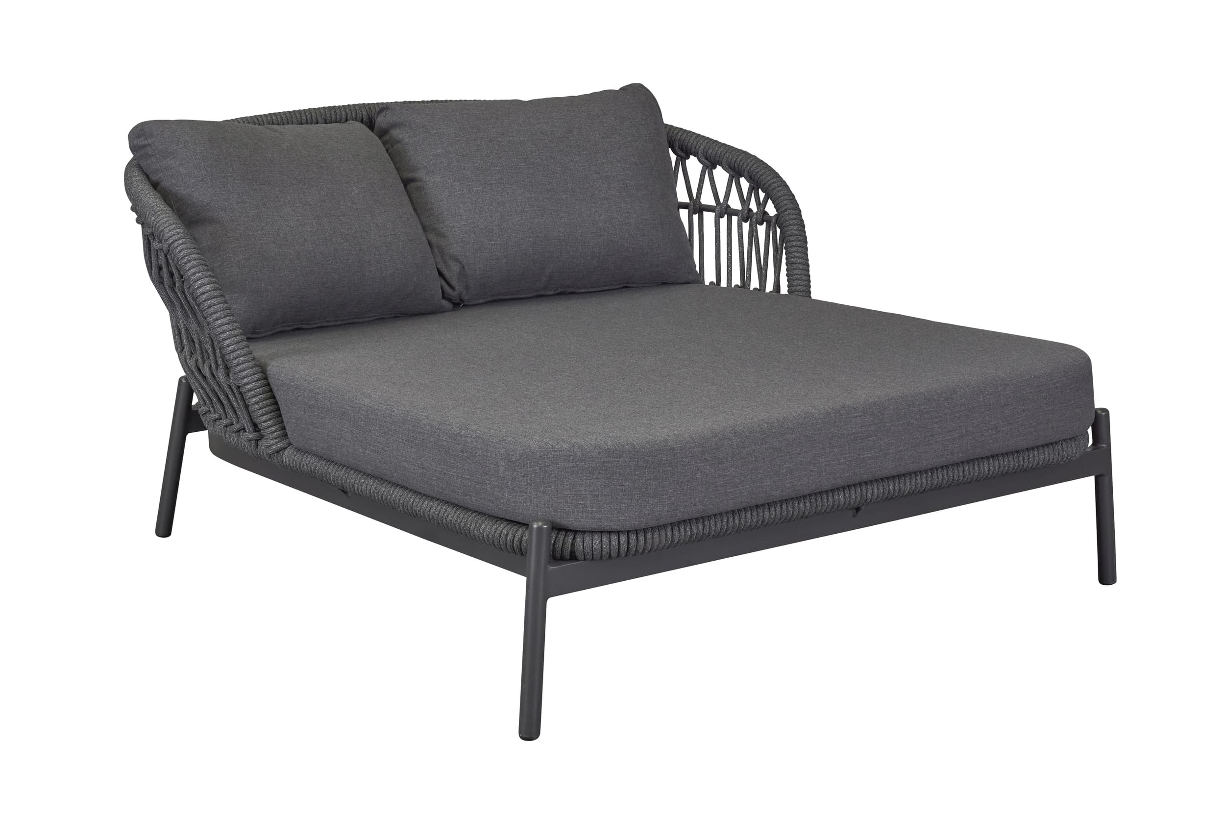 LC Garden »Bari« Doppelliege Daybed Anthrazit Aluminium/Rope 164x148x83cm