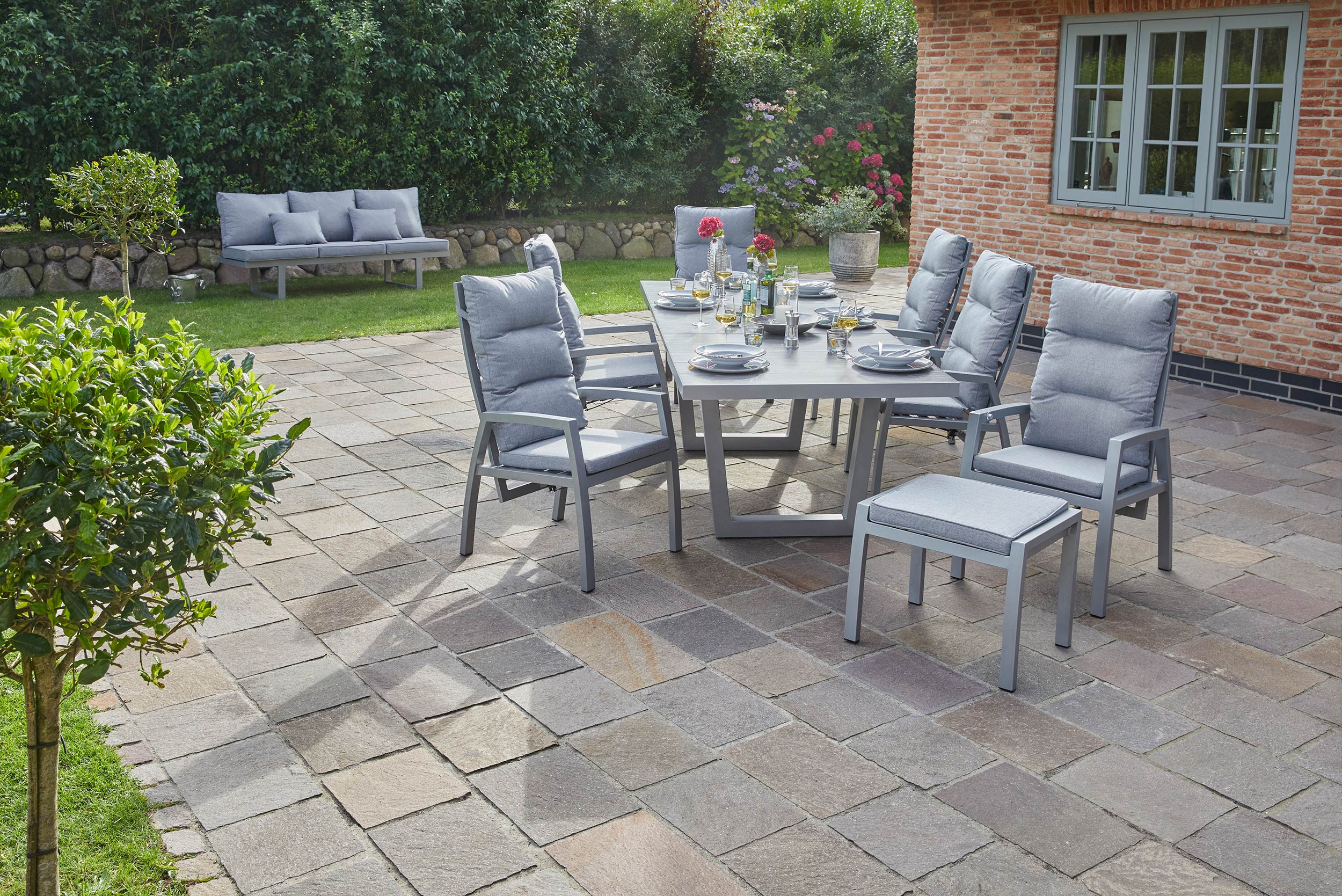 LC Garden »Bondino« Dining Set III Sitzgruppe Gartenset silber