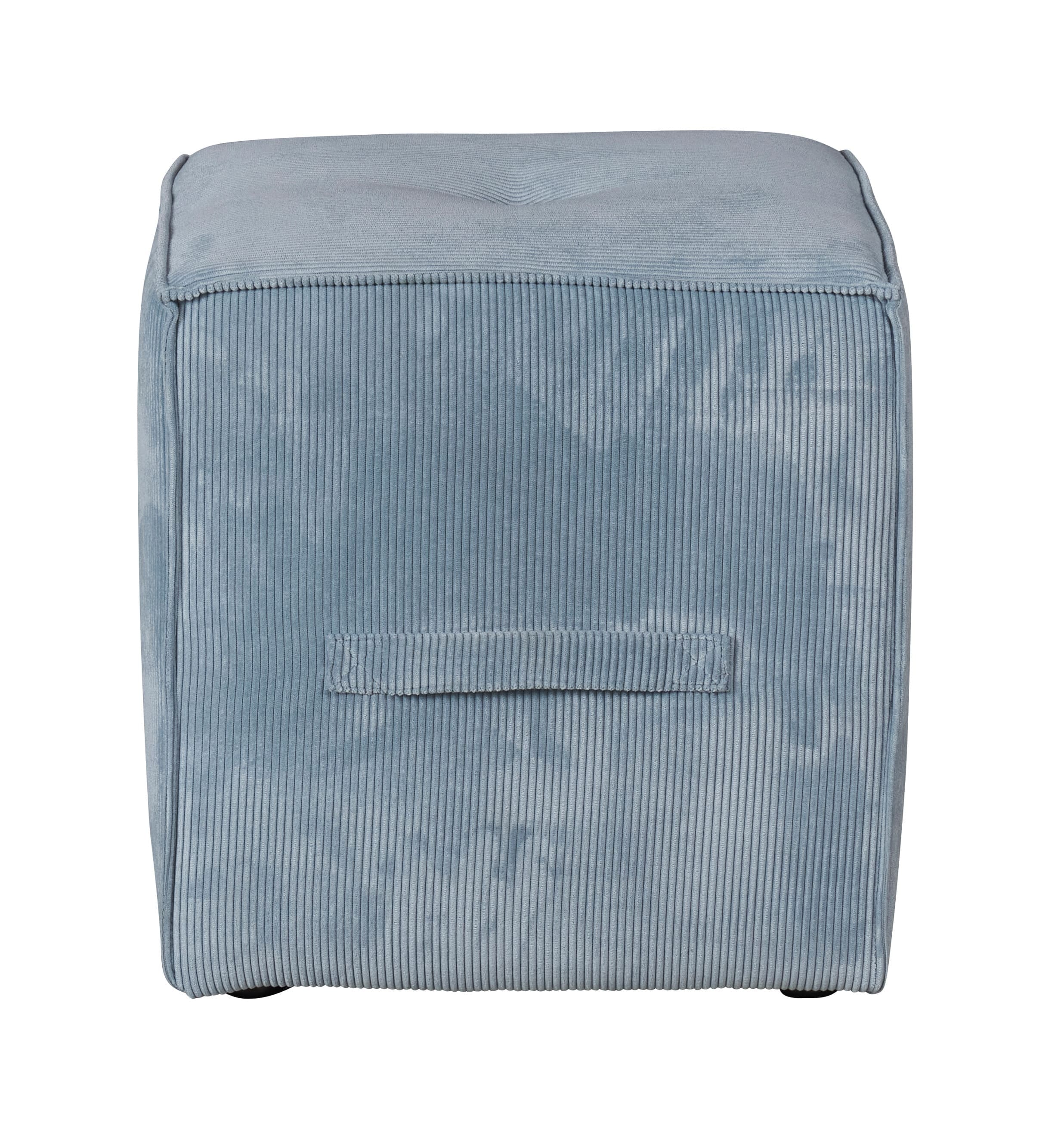 LC Home Sitzhocker »Danzig« inkl. Griff Cordoptik hellblau 41x41x44cm