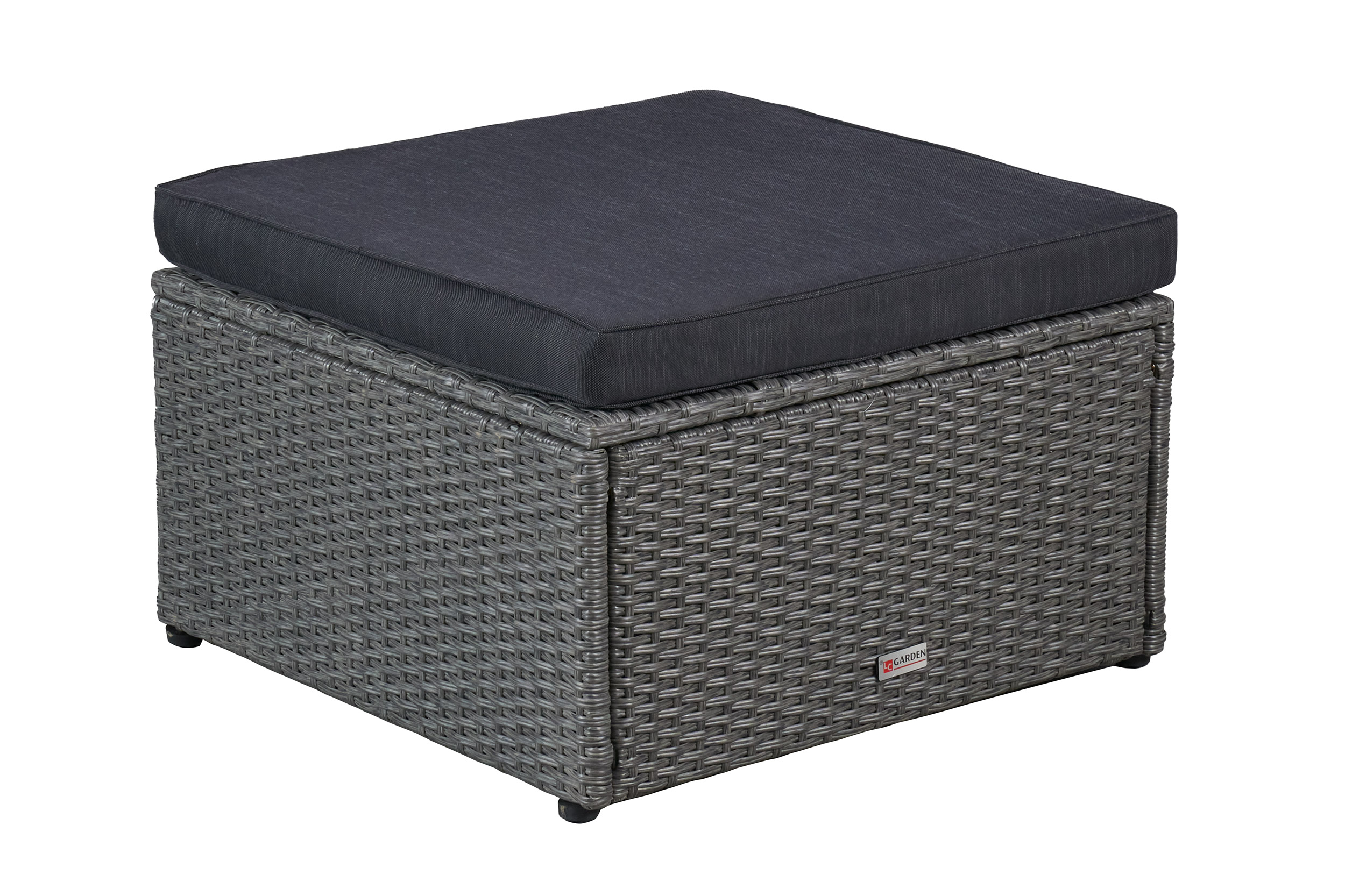 LC Garden »Loungino« Barcelona Lounge Gartenset mit Tisch + Hocker Gartenlounge Garten und Balkonset grau-mix