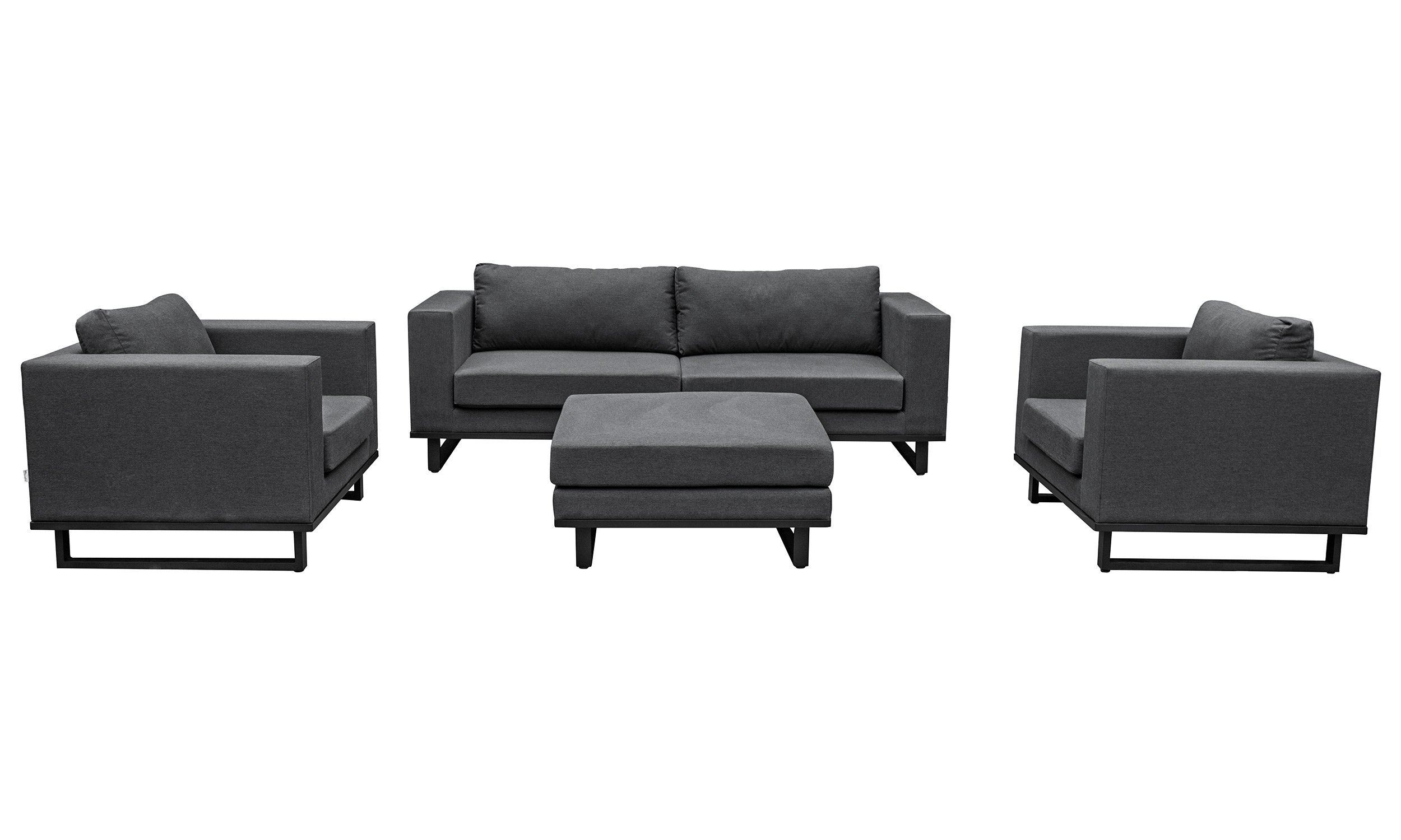 »Sunrino« Living Set V Sitzgruppe Gartenlounge Bezug Sunbrella sooty