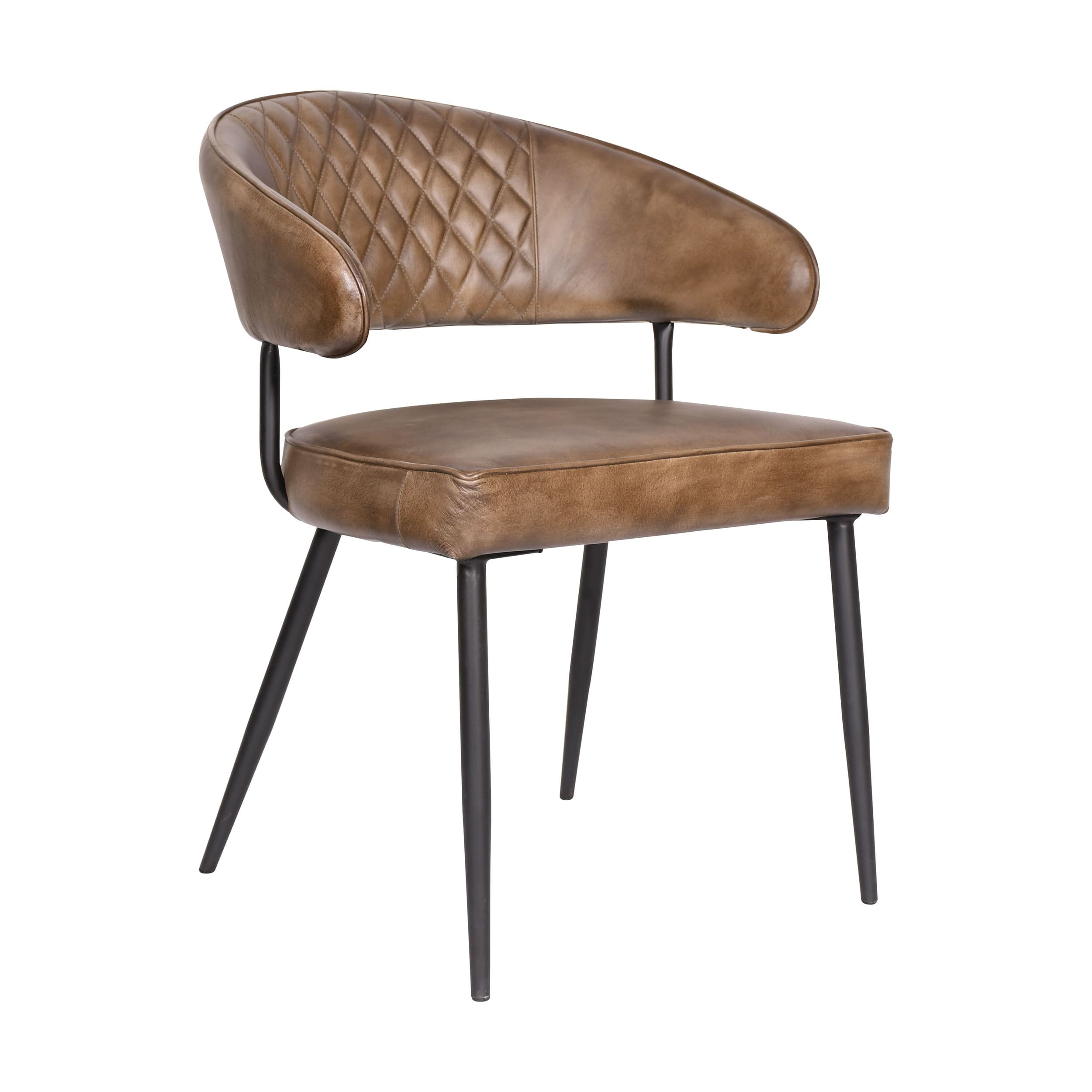 LC Home Esszimmerstuhl »Buffalo« Leder braun Industrial Lederstuhl