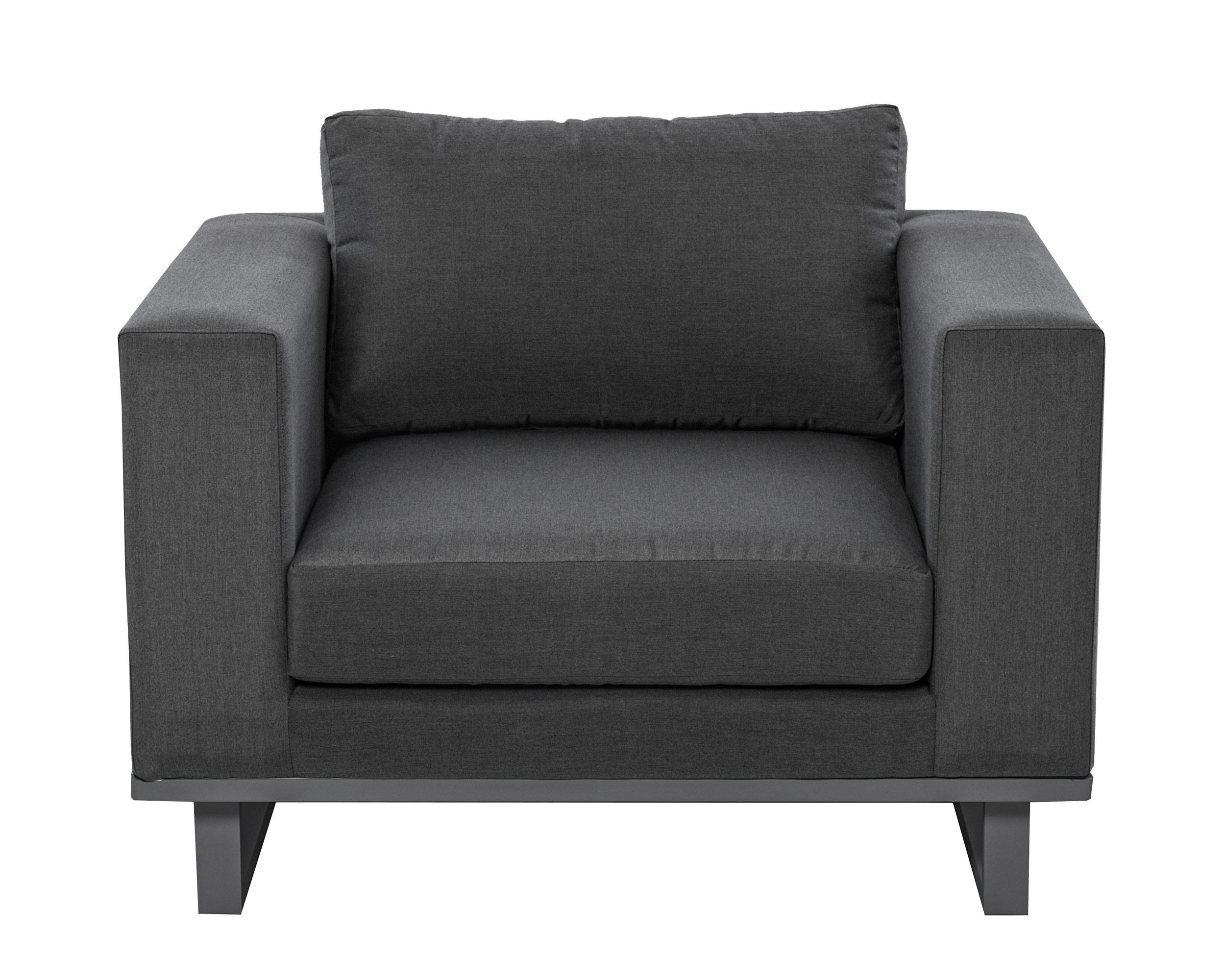 »Sunrino« Loungesessel Anthrazit/Sooty aus Sunbrella Outdoor Stoff 107x90x70cm