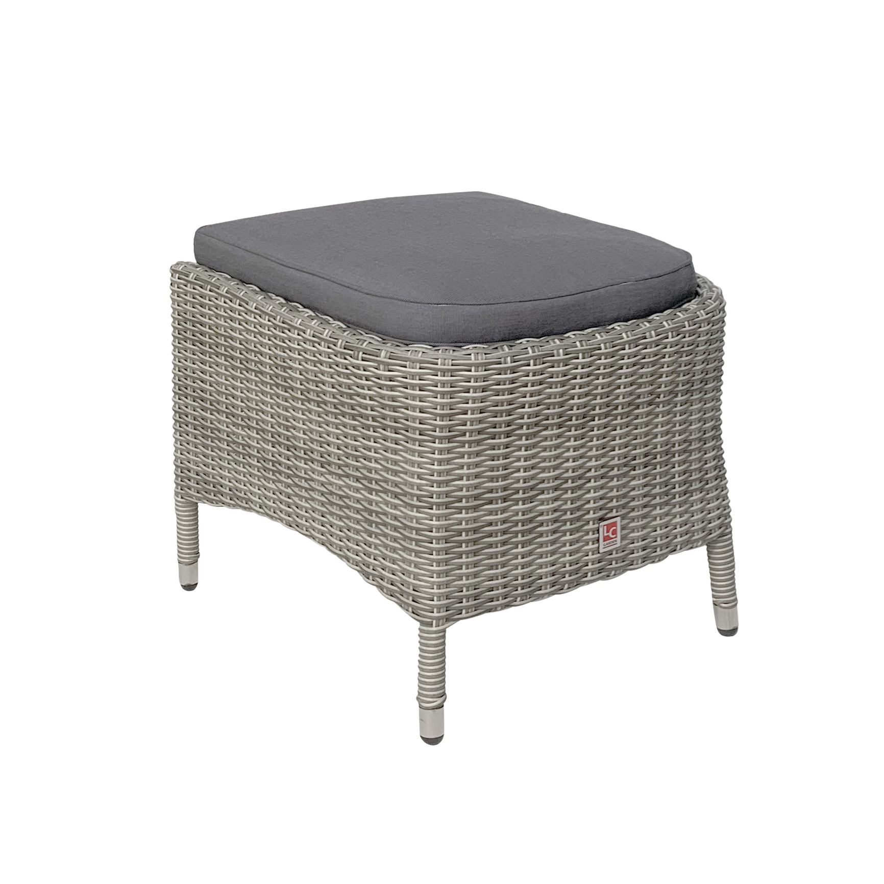 LC Garden »Bilbao« Hocker Fußbank  Dining grau-mix