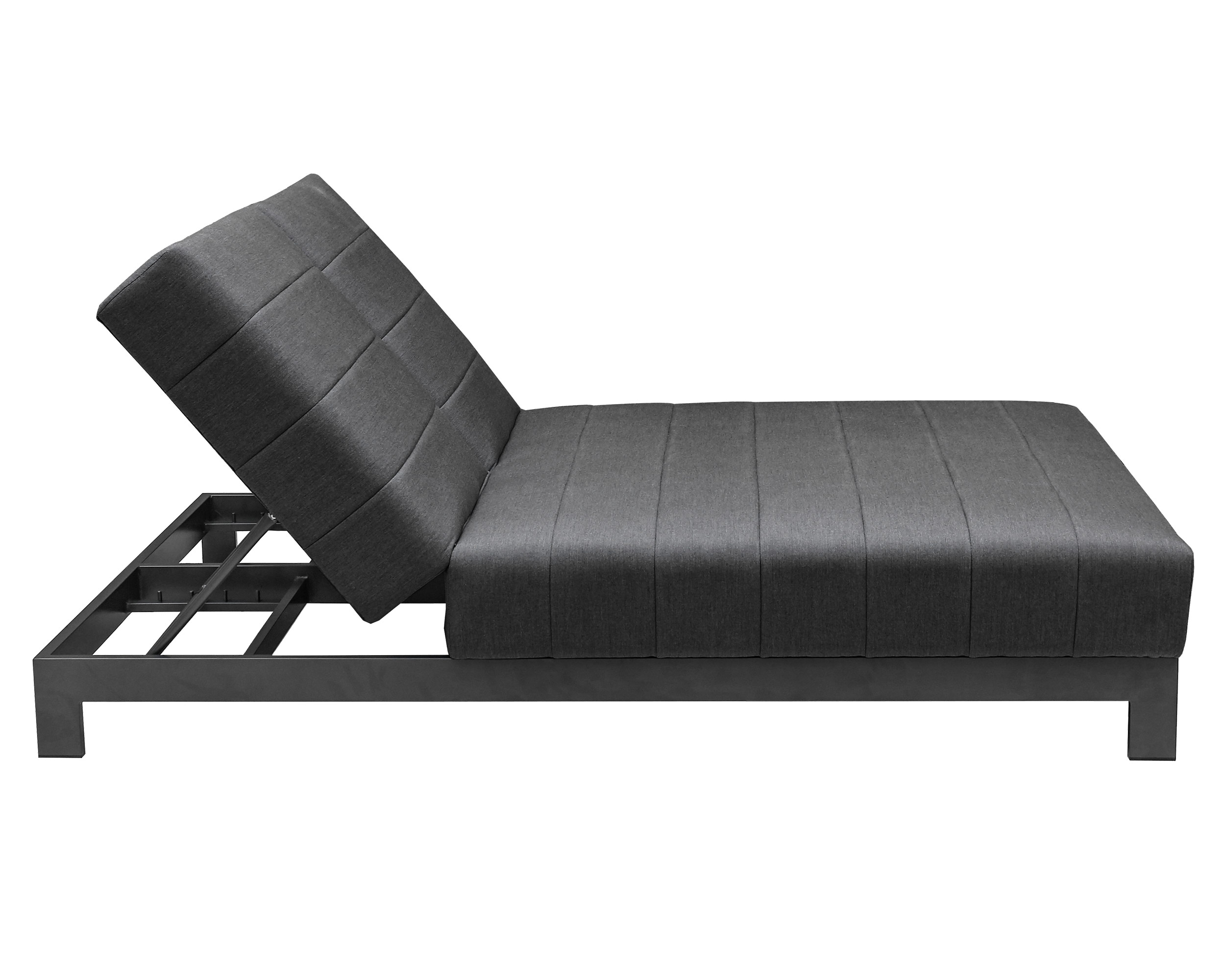 »Sunrino« Doppelliege Daybed Anthrazit (Sooty) aus Sunbrella Stoff 202x148x44,5cm