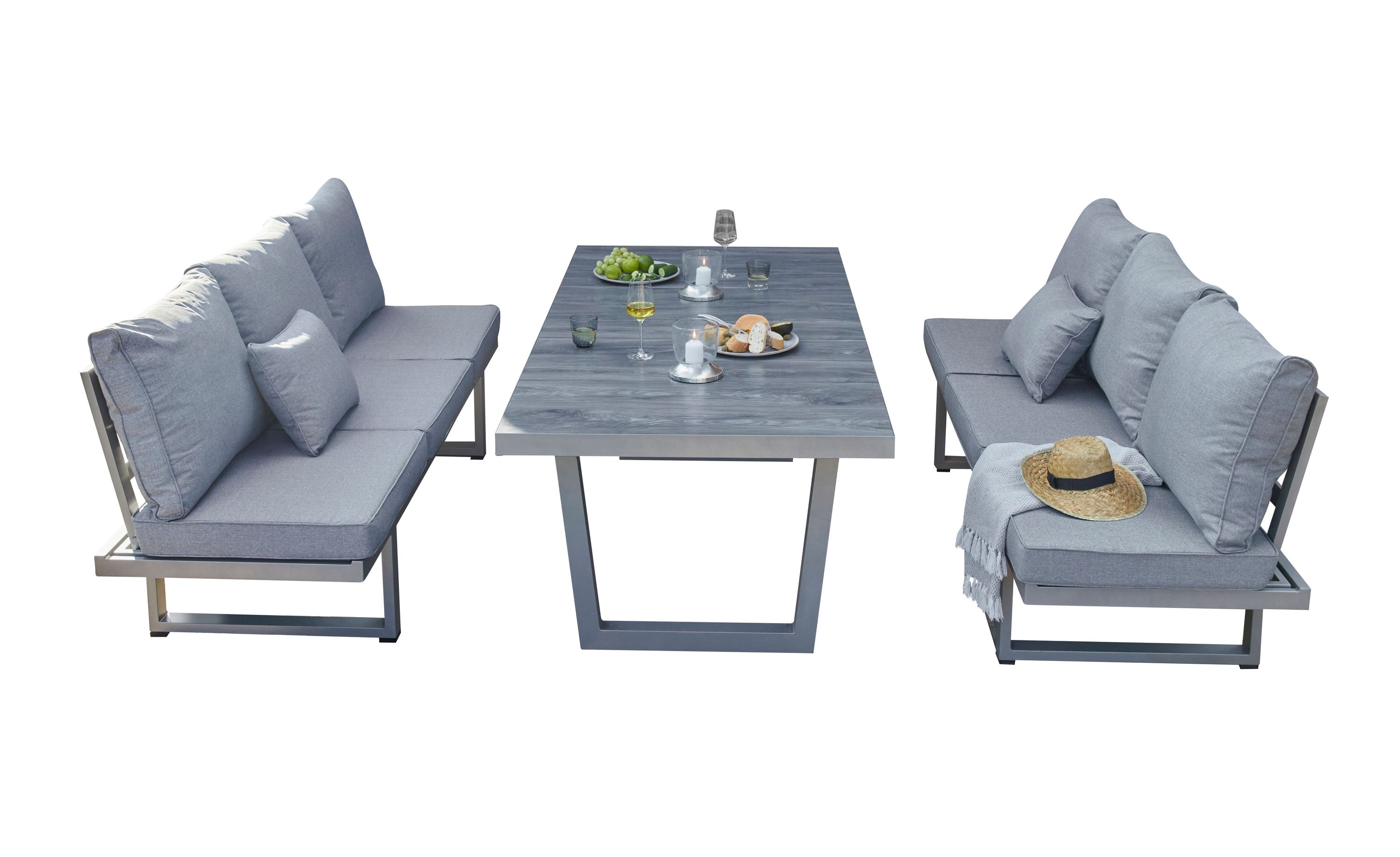 LC Garden »Bondino« Dining Set IV Sitzgruppe Gartenset silber