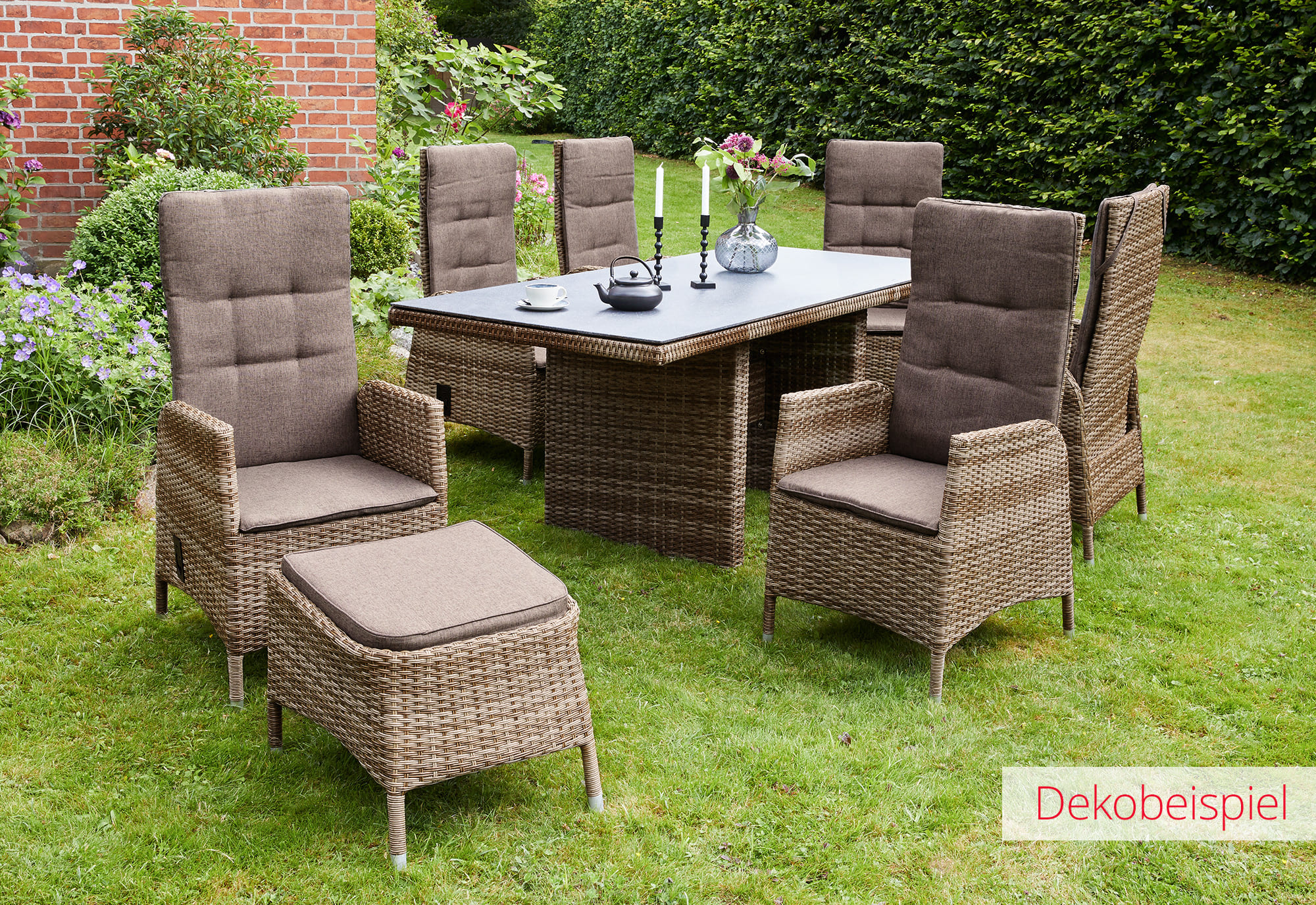 LC Garden »Monaco« Dining Esstisch 192x90x75cm Wangentisch Gartentisch