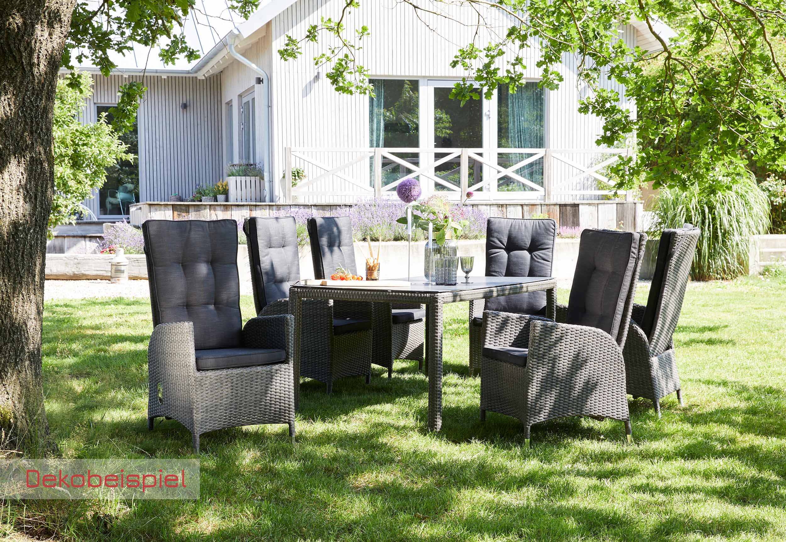 LC Garden »Barcelona« Dining Set V grau-mix Sitzgruppe Gartenset