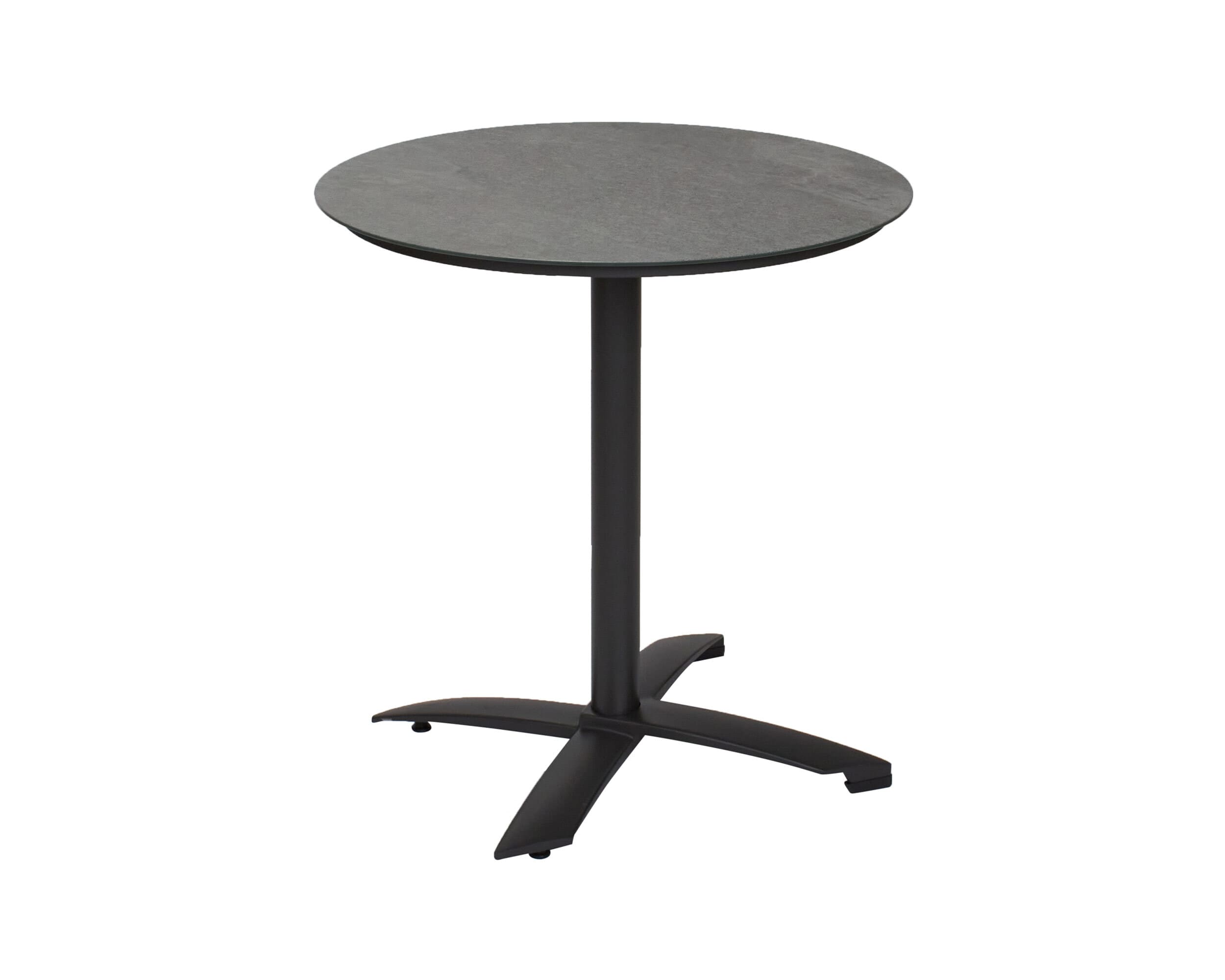 LC Garden Balkontisch »France« rund anthrazit Ø70x74cm Glas-Keramik Tischplatte