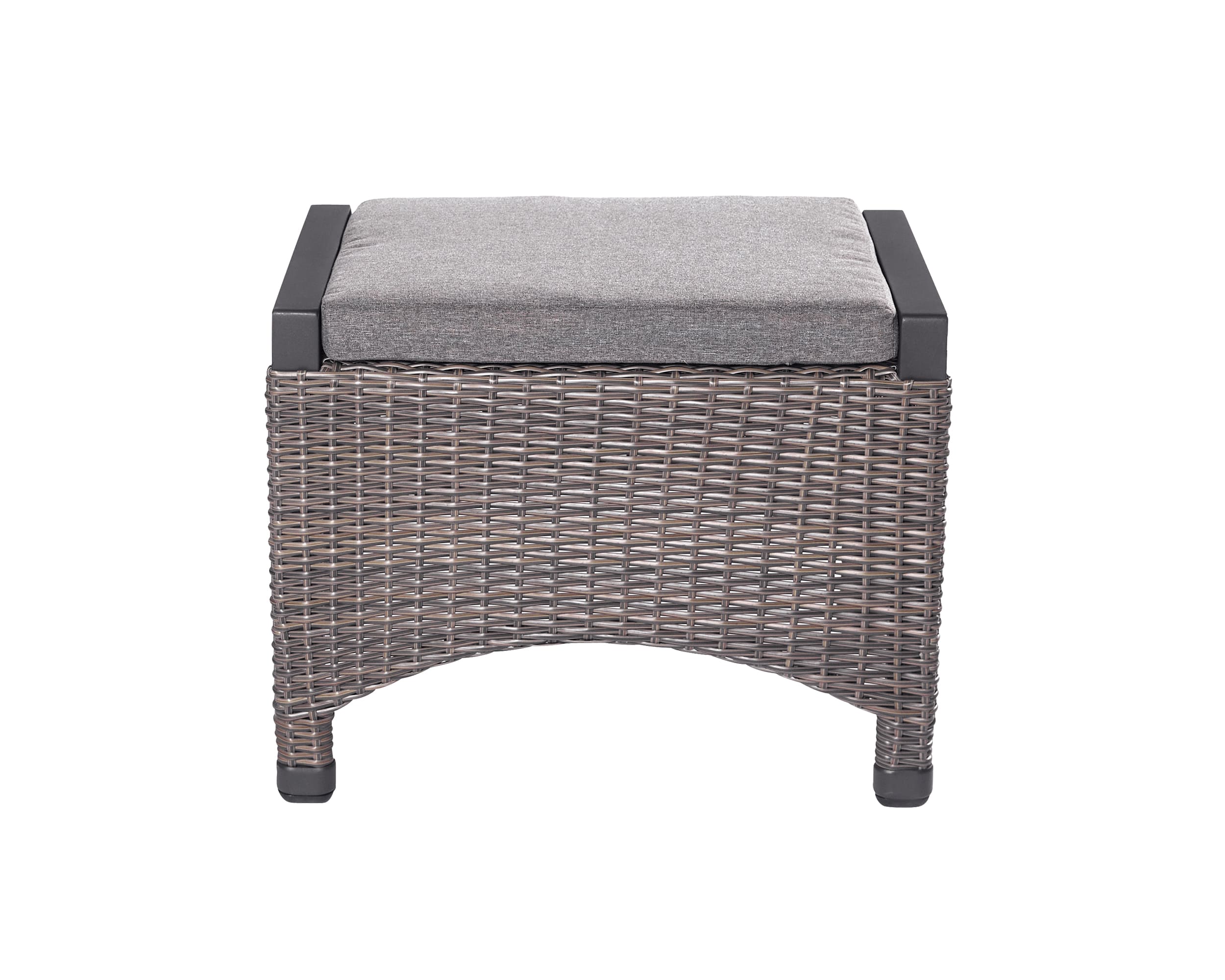 LC Garden 2er Set »Komido« Positionsstühl + Dining Hocker omega braun 61x59x110cm aus handgeflochtenem Polyrattan inkl. Sitzkissen