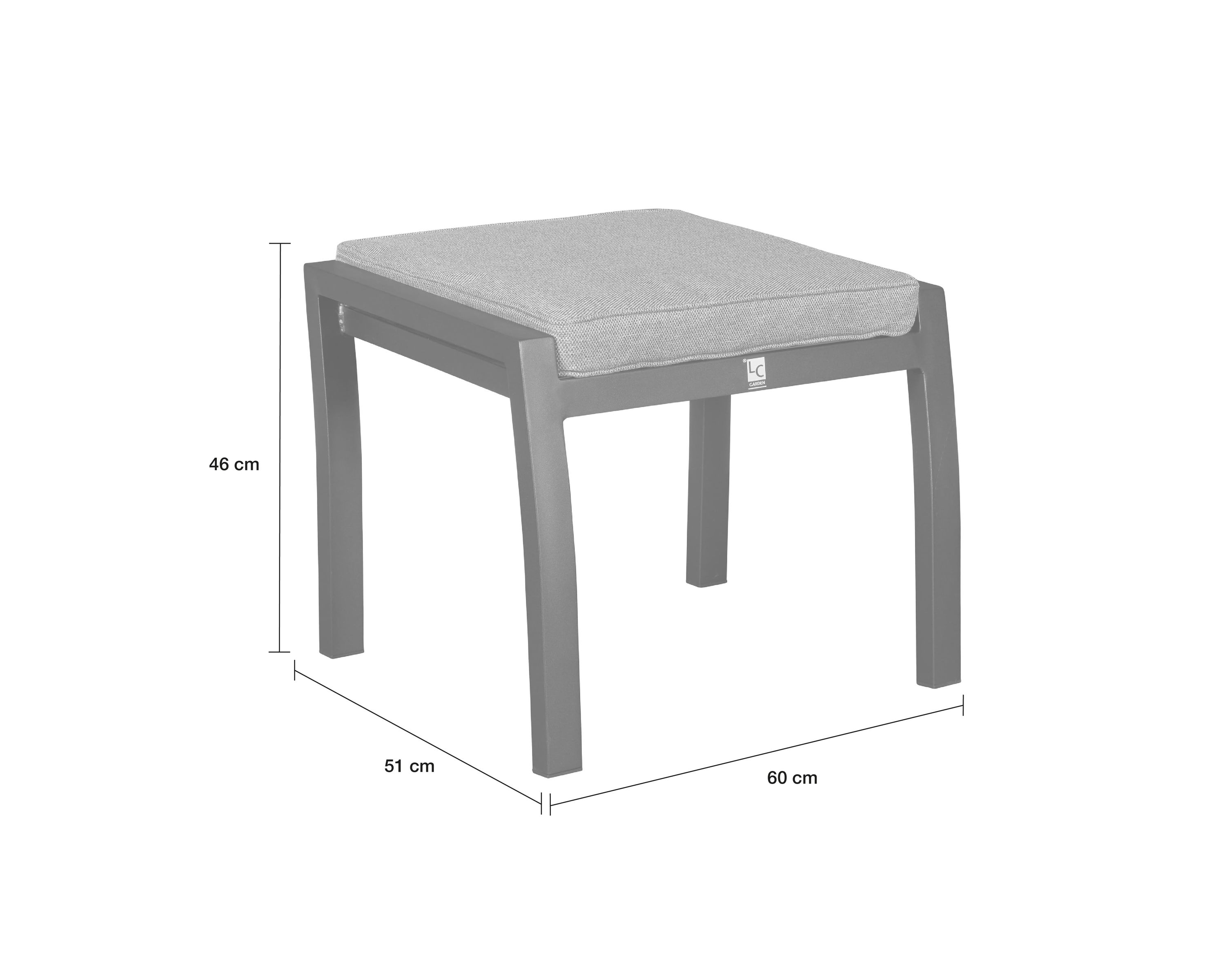 LC Garden »Sondrino« Hocker schwarz Fußbank