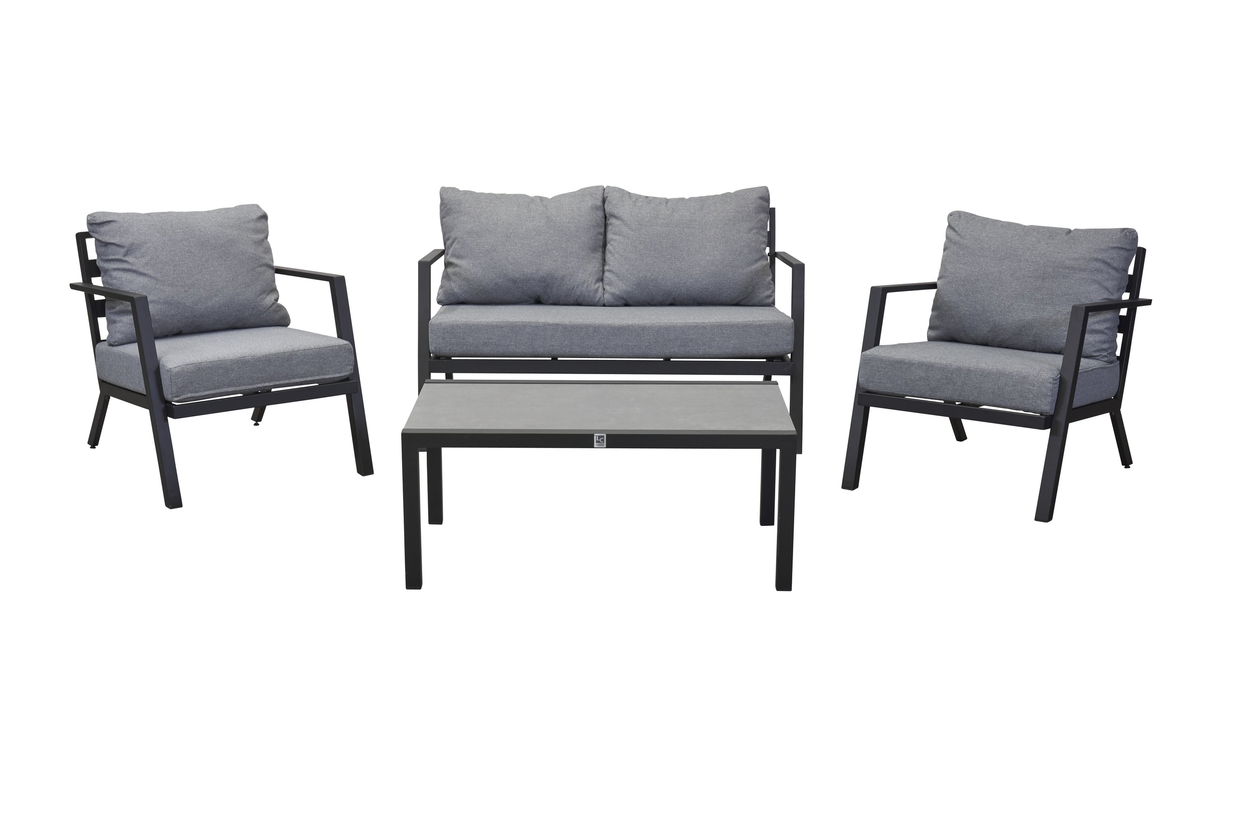 LC Garden Living Lounge Set 4tlg. Sitzgruppe Loungemöbel Sitzgarnitur anthrazit