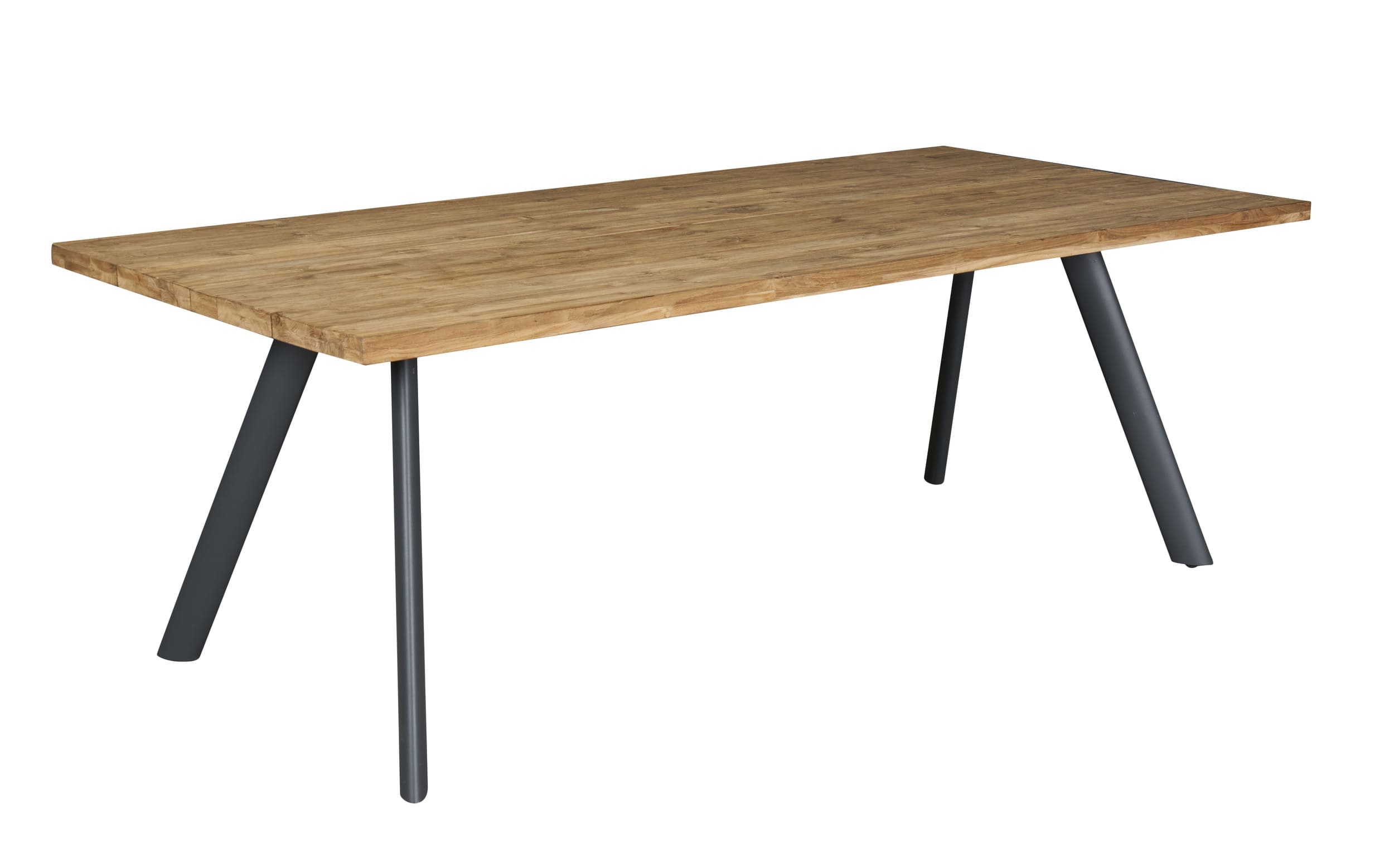 LC Garden Esstisch »Riviona« 200x100cm Teakholz recycelt natur A-Fuß anthrazit