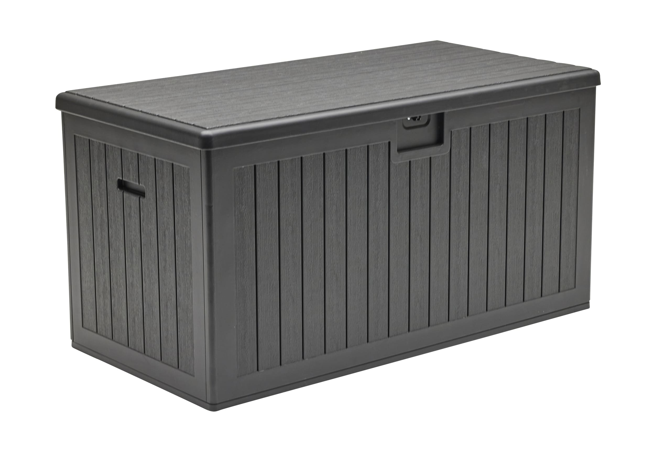 LC Garden »Velio« Aufbewahrungsbox 140x70cm Schwarz Gartentruhe Kissenbox Outdoor
