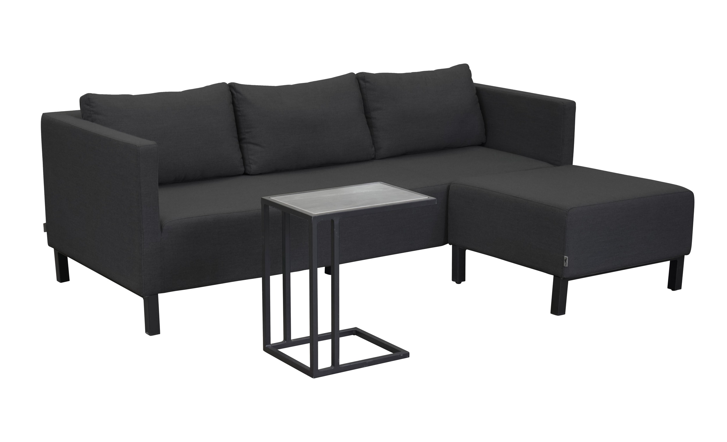 »Sunrino« Lounge-Set sooty 3-tlg. Gartenlounge Sofa inkl. Beistelltisch Sunbrella®-Bezug