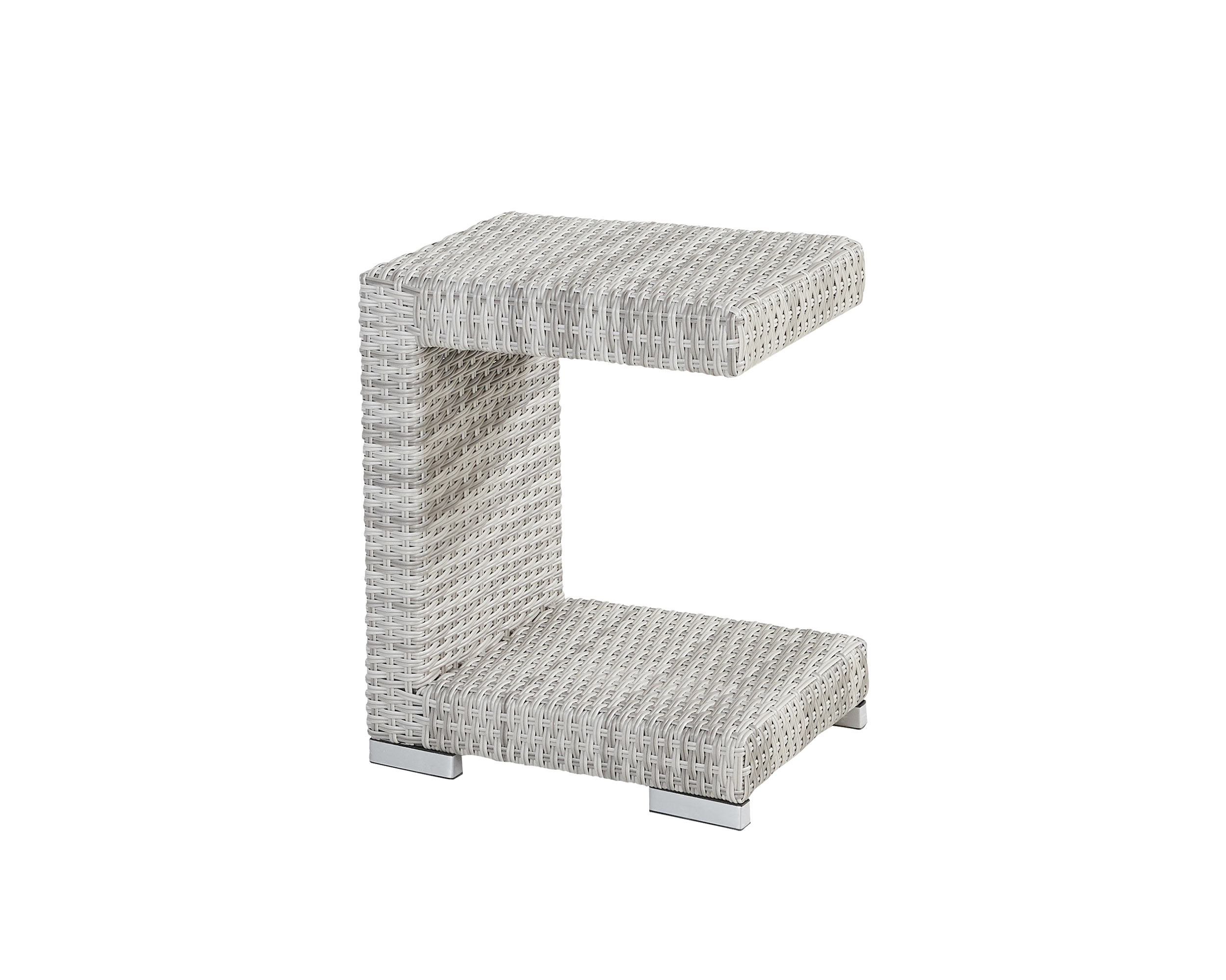 LC Garden »Parma« Beistelltisch C- Form weiß-grau