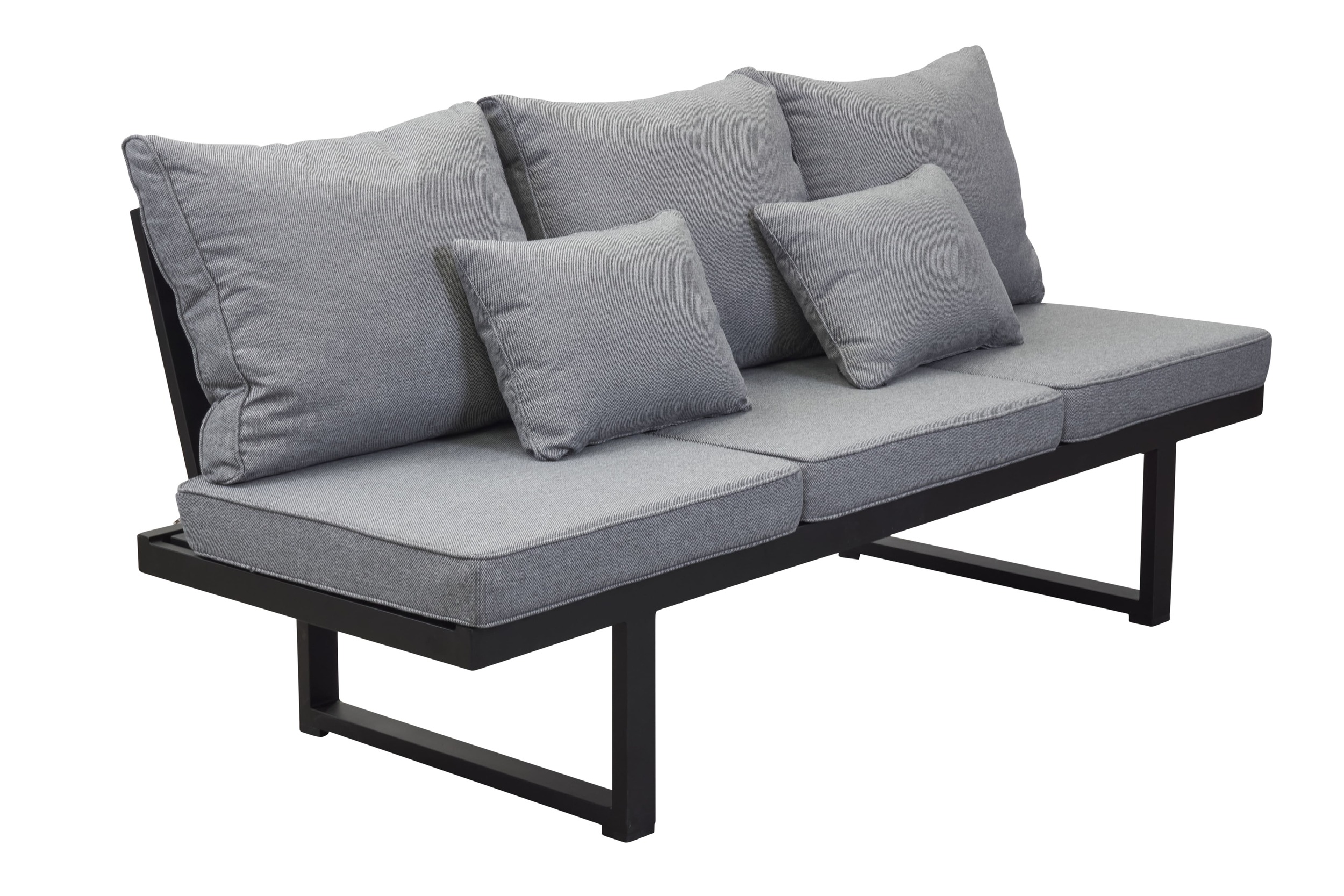 LC Garden Sondrino Living Multifunktionssofa 3er Sofa schwarz