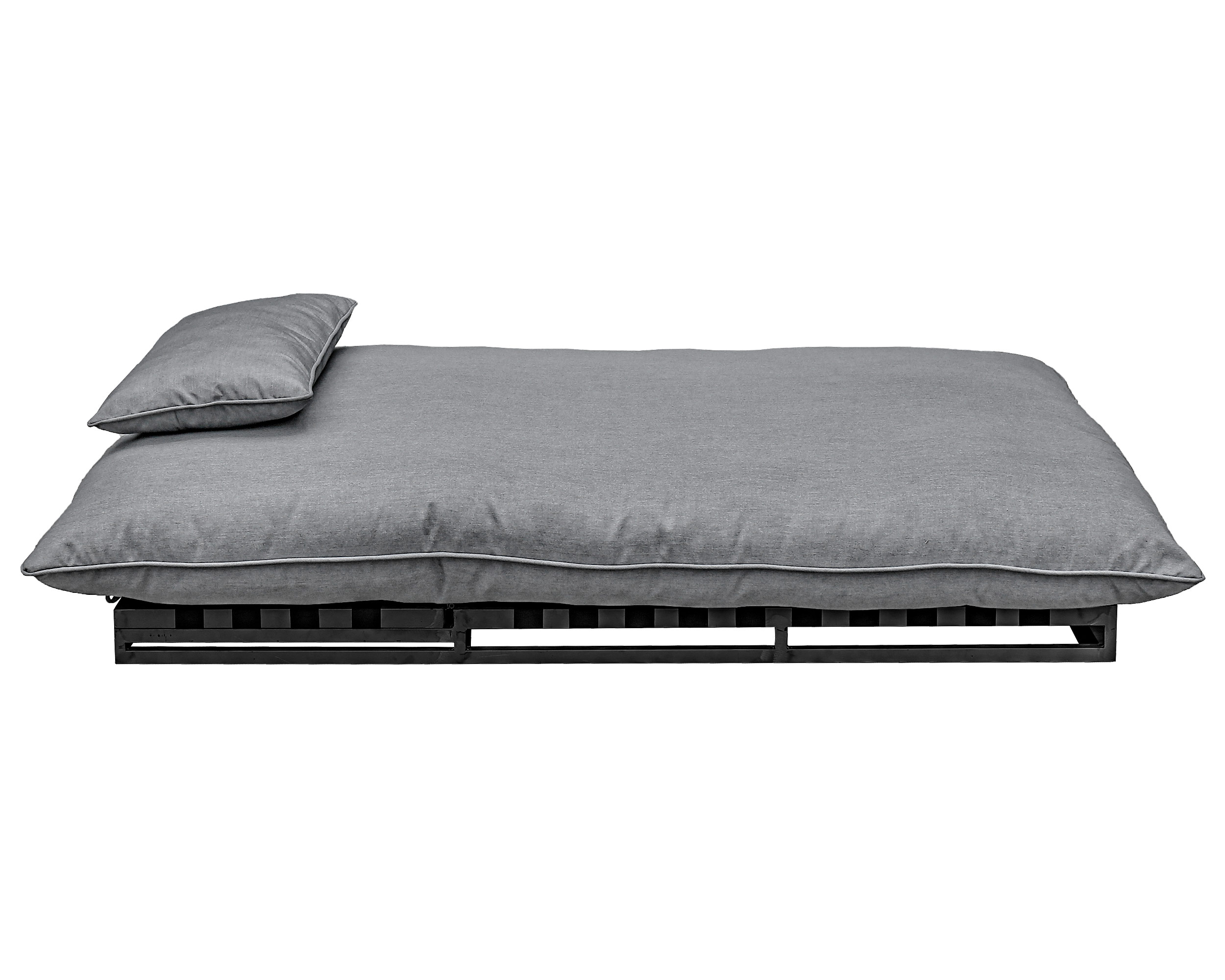 »Sunrino« Gartenliege Anthrazit/Flanelle aus Sunbrella Stoff 200x130x46cm