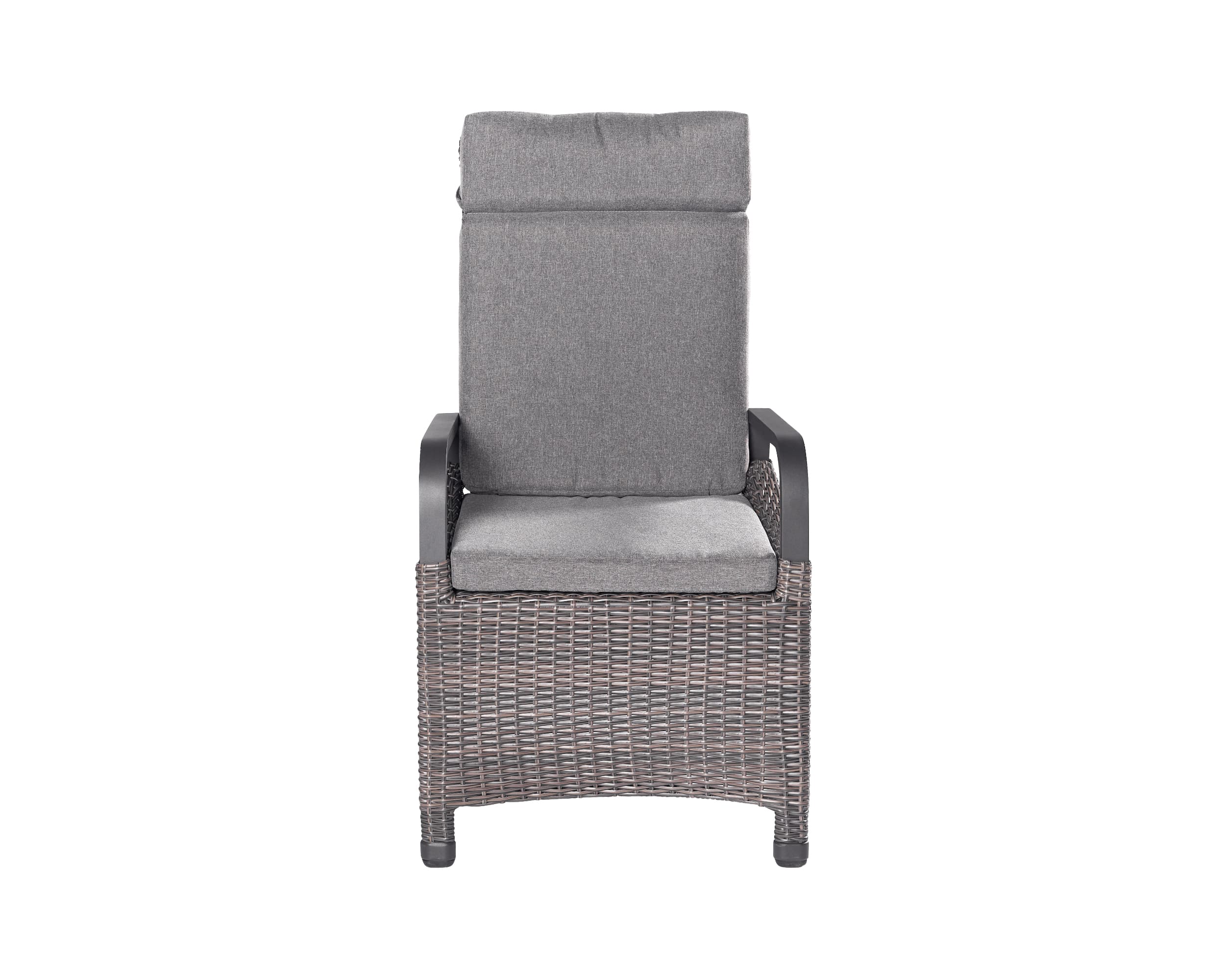 LC Garden 2er Set »Komido« Positionsstühl + Dining Hocker omega braun 61x59x110cm aus handgeflochtenem Polyrattan inkl. Sitzkissen