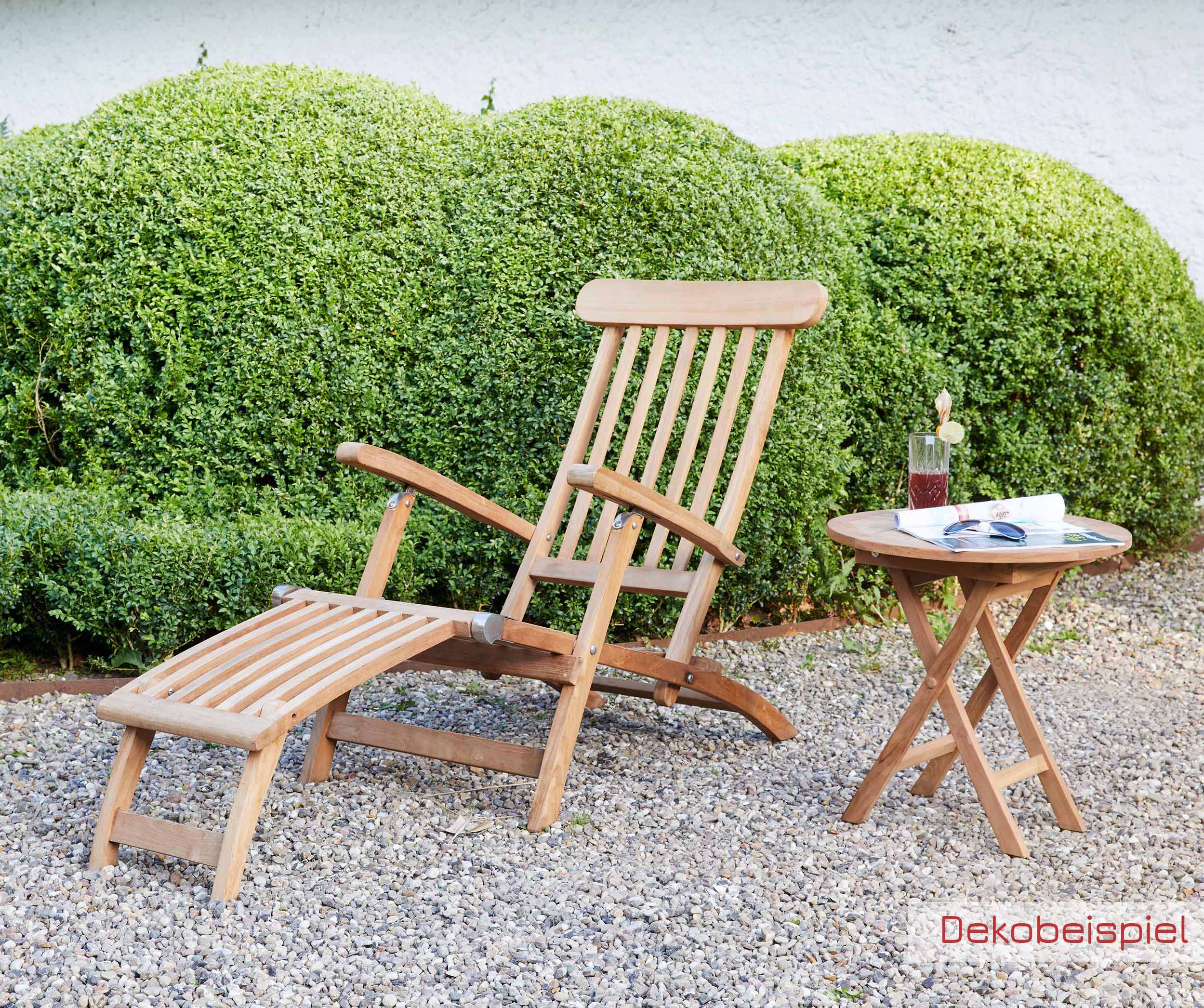 LC Garden »Riva« Teak Klapptisch rund Ø50x50cm