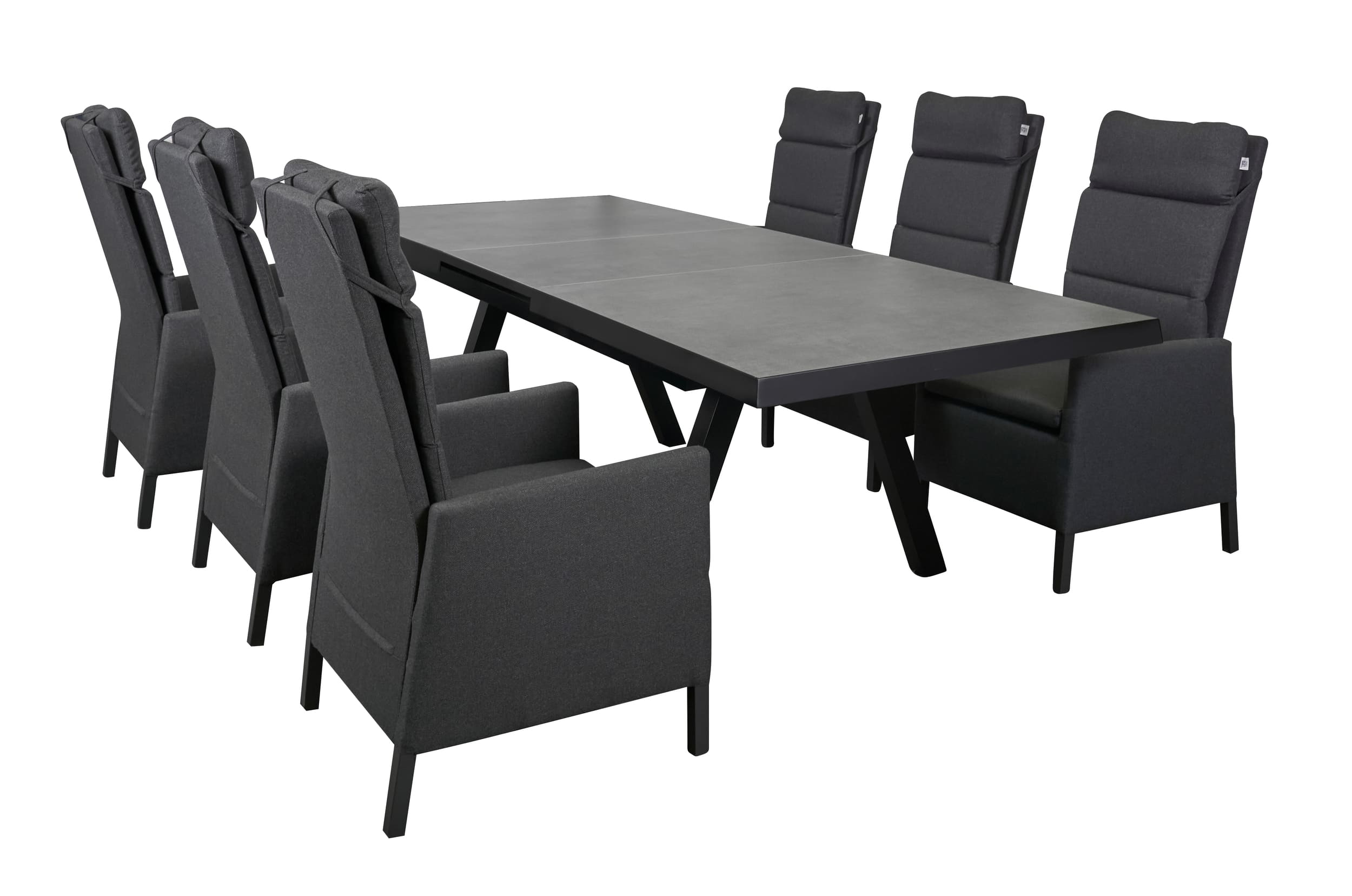 LC Garden Solverde Dining Set V 7tlg. Keramiktisch Ausziehtisch Sitzgruppe Gartenset