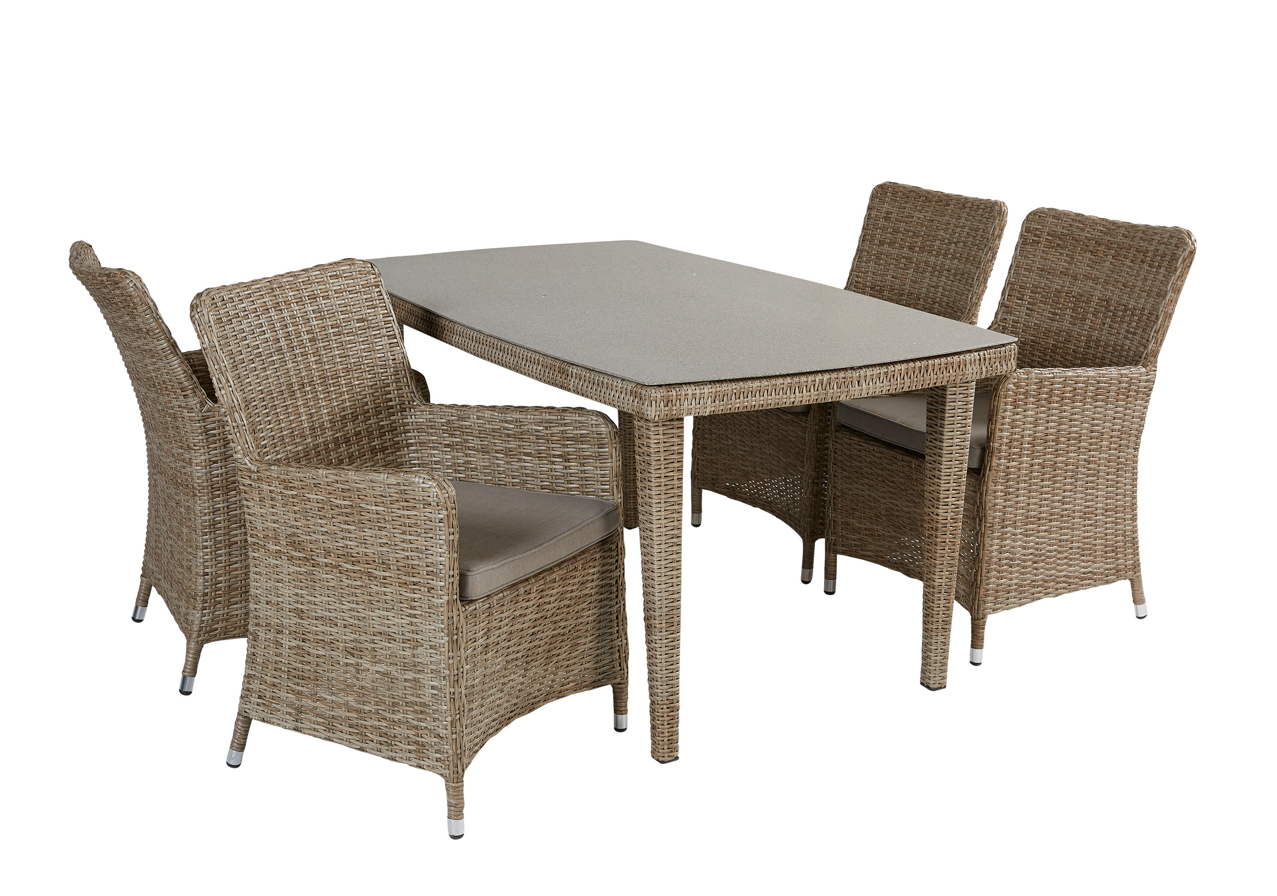 LC Garden Vigo Dining Set I 204cm Esstisch Sitzgruppe Gartenset Tischgruppe natur
