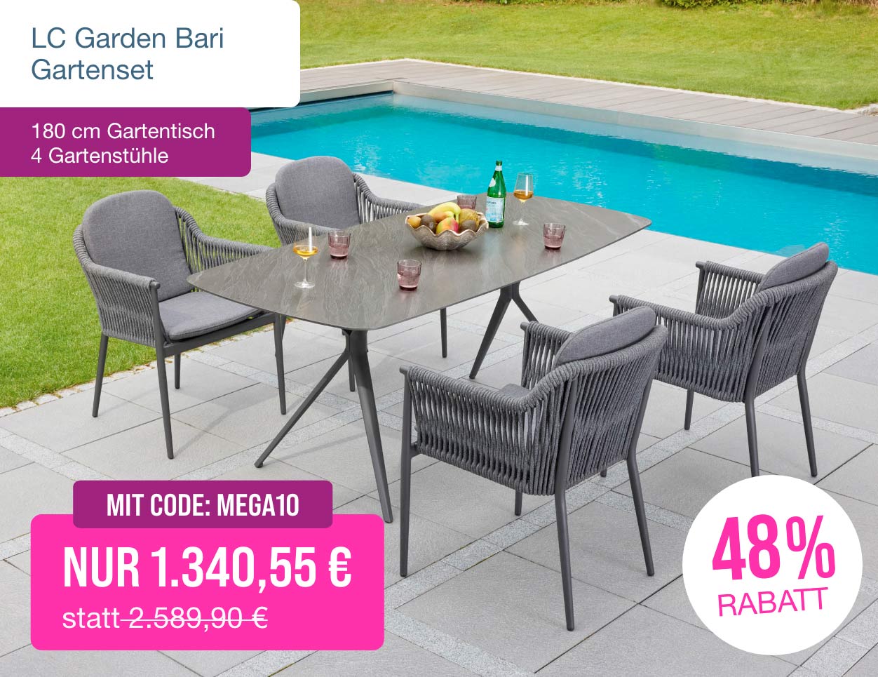 MEGA Abverkauf auf Gartenmöbel & Indoormöbel online kaufen -10% auf Alles & versandkostenfrei
