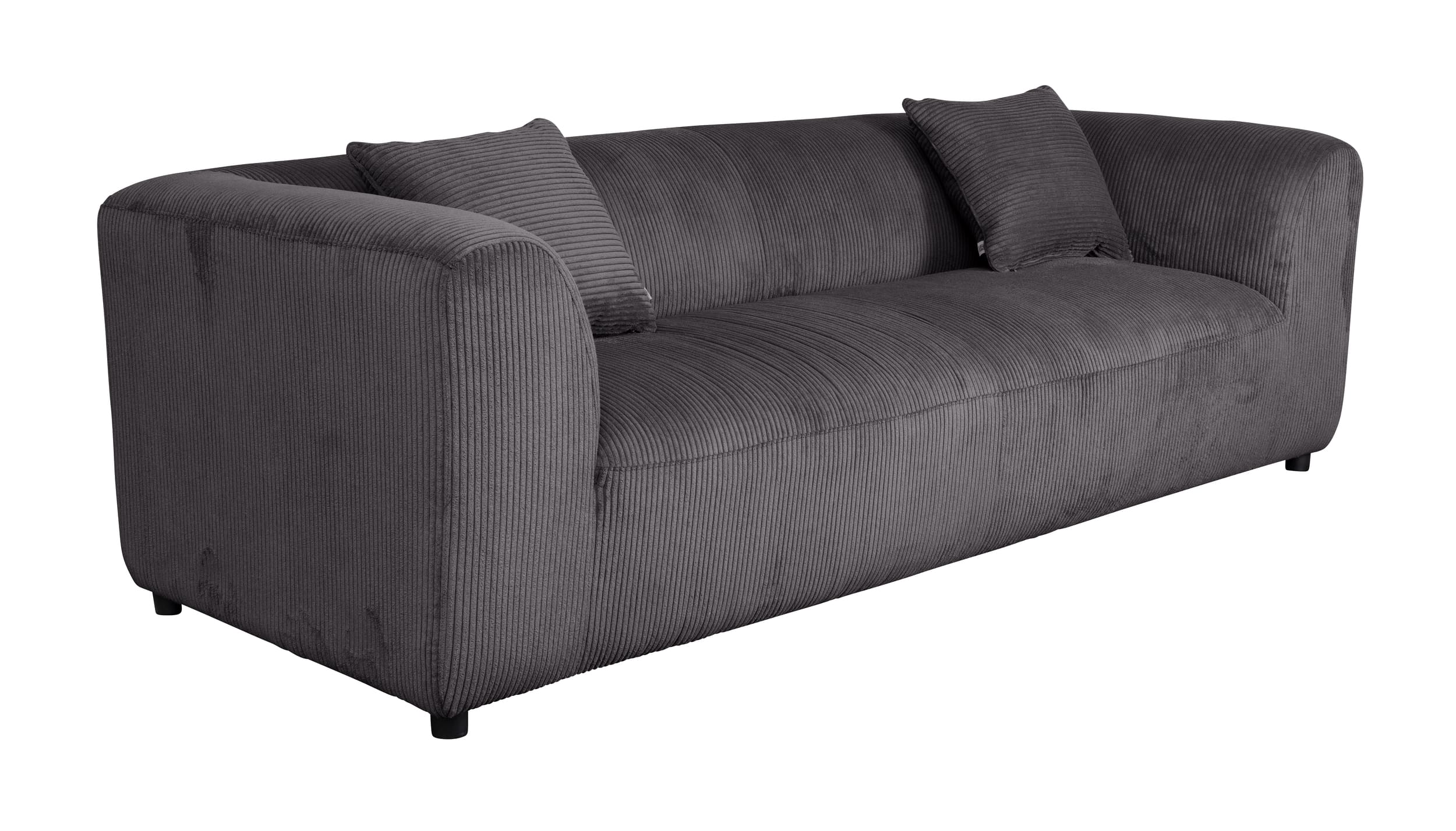 LC Home 3er Sofa Rantum Cord Grau