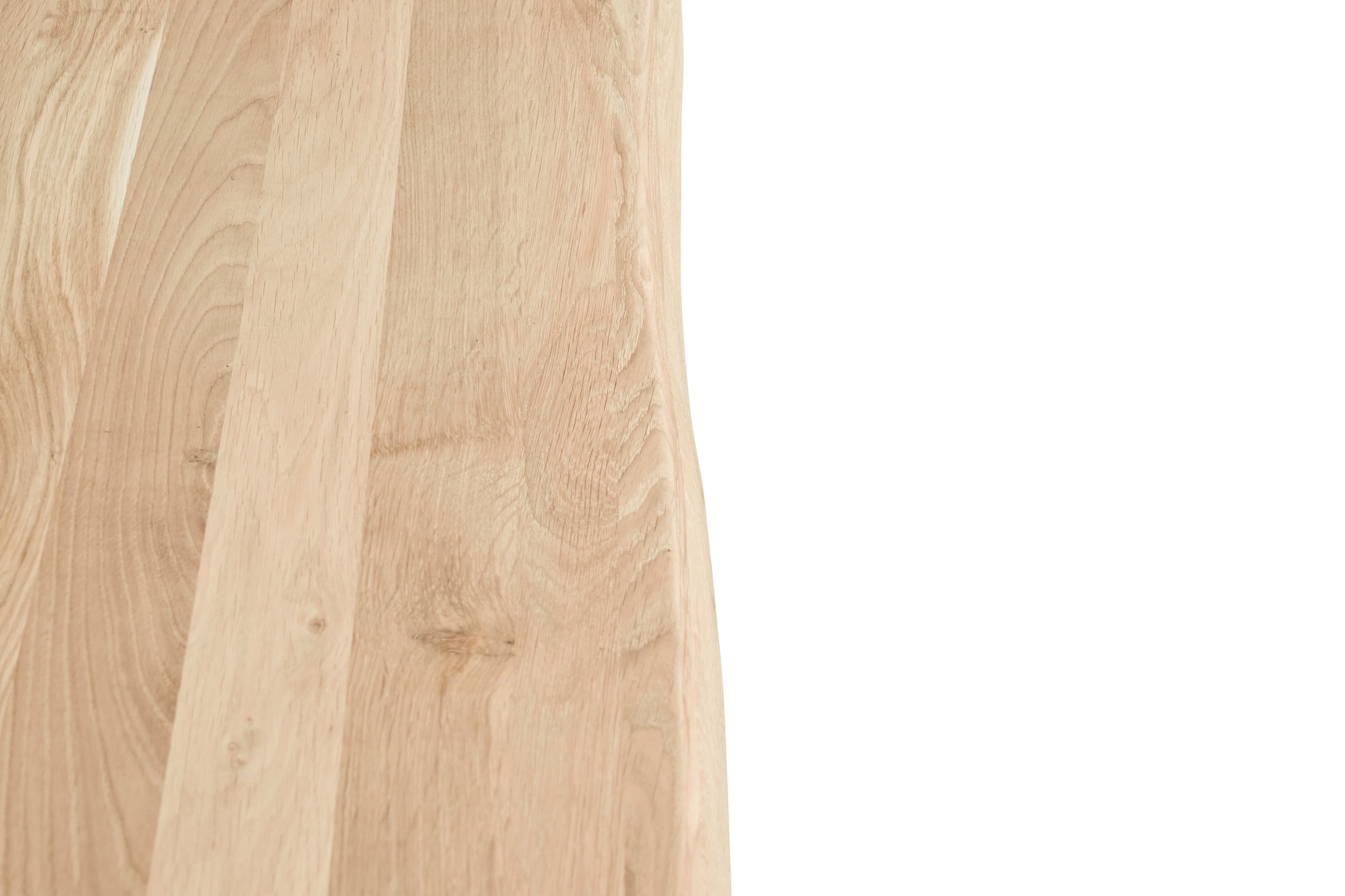 LC Home Esstisch 200x100 cm Holztisch inkl. Baumkante Massivholz Eiche natur mit Metallgestell U- Fuß