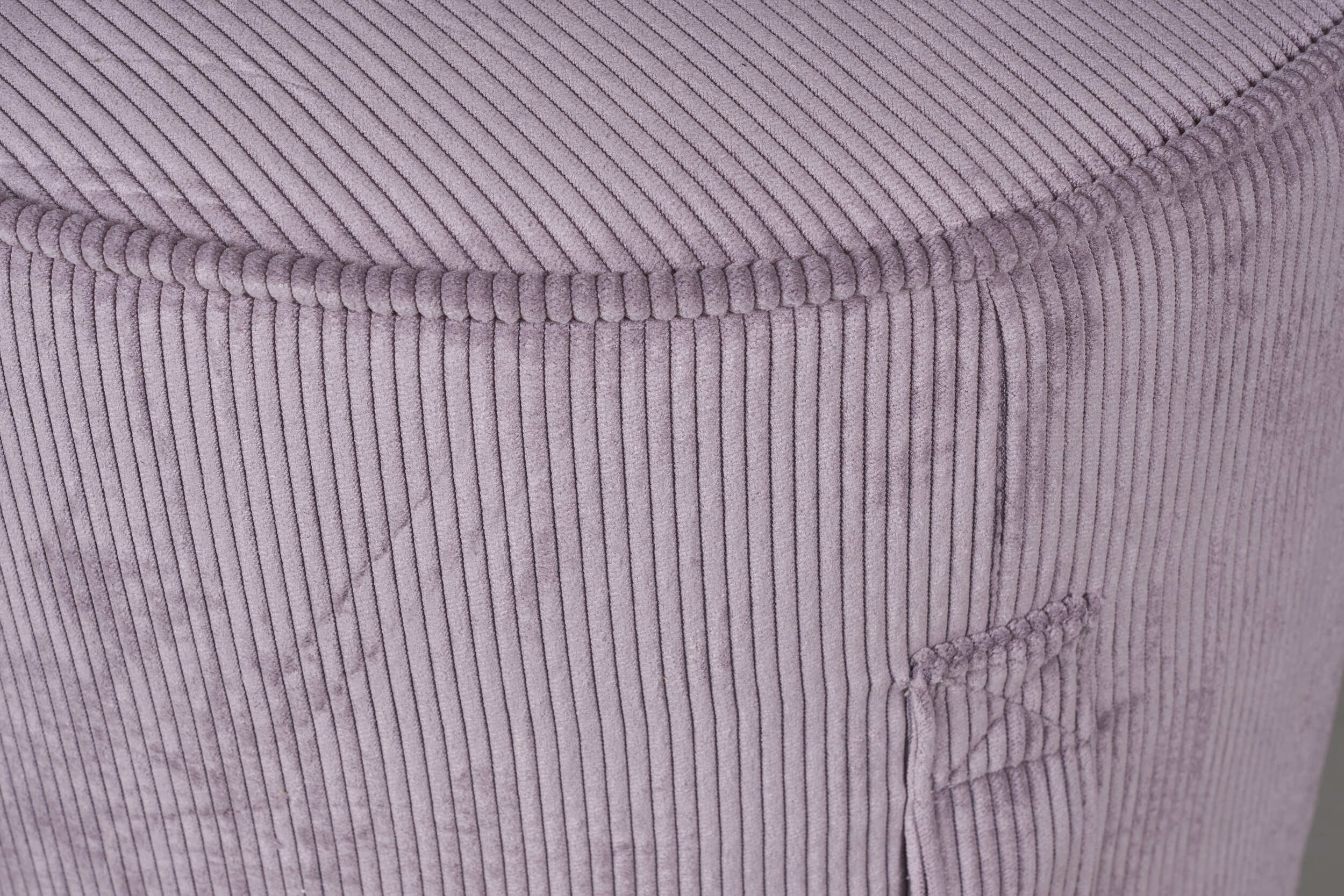 LC Home Sitzhocker »Dalia« rund inkl. Griff Cordoptik lavendel Ø41x44 cm