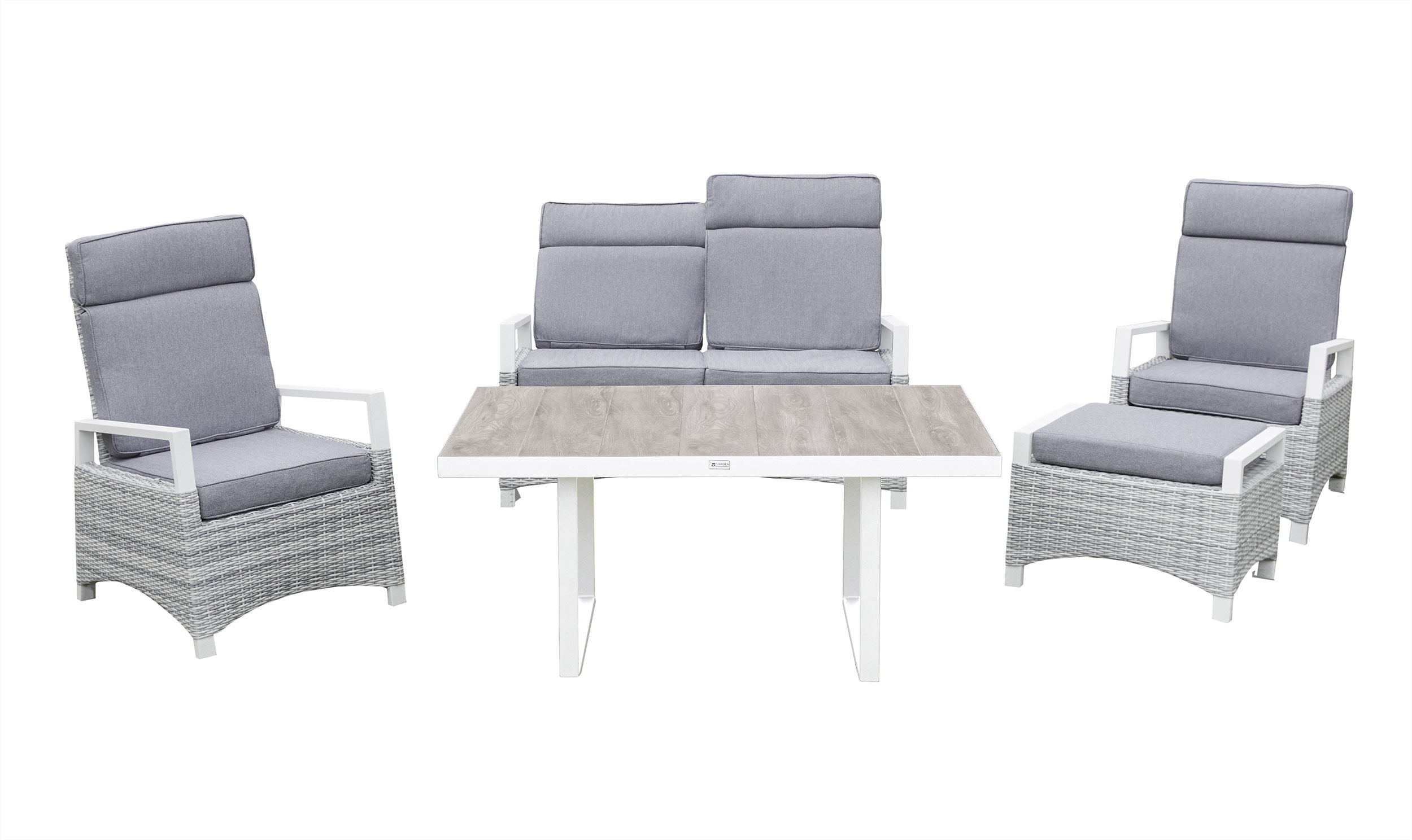 LC Garden »Keramo« Living Set I Sitzgruppe Gartenset weiß