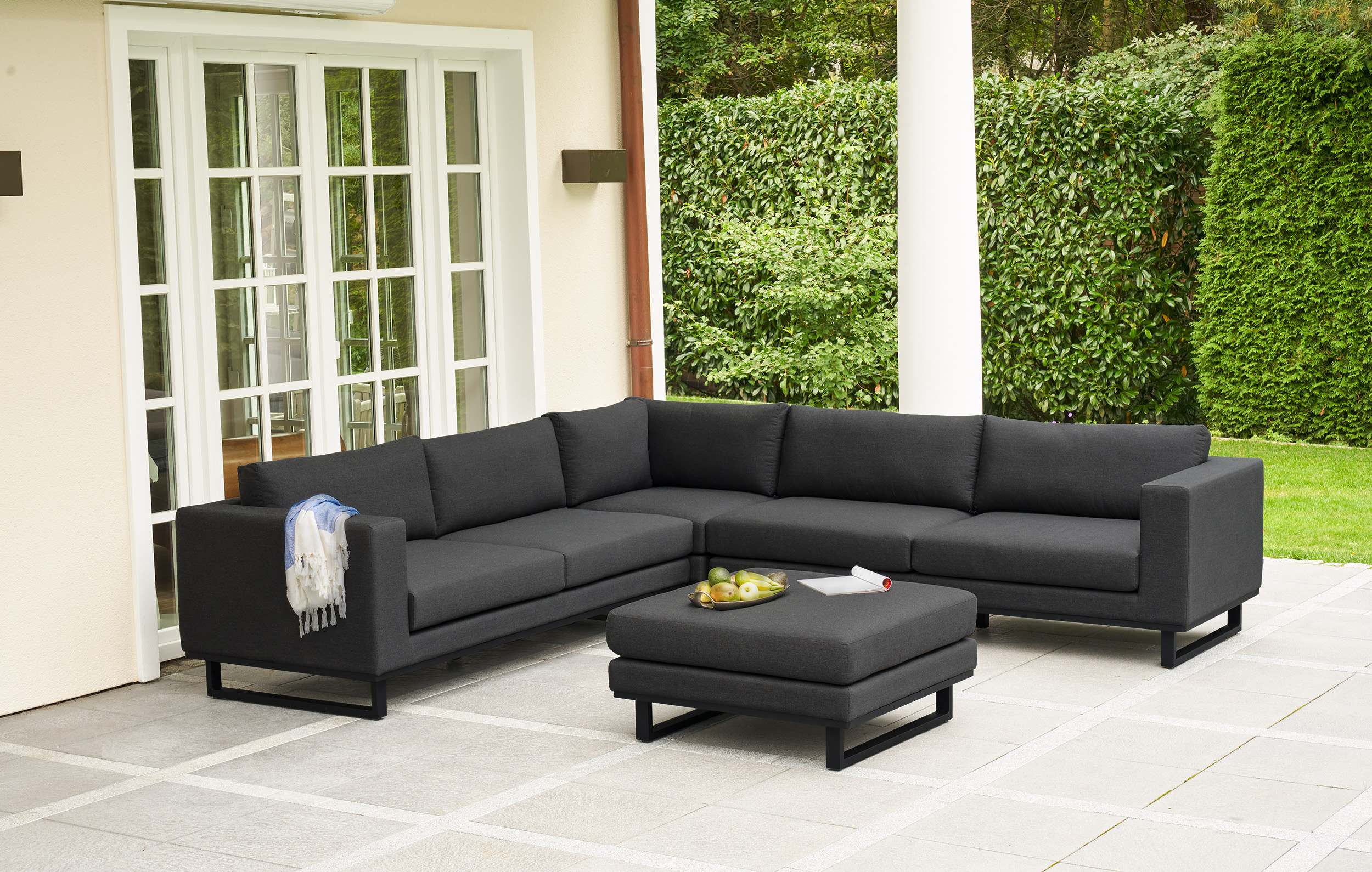 »Sunrino« Living Set IV Sitzgruppe Gartenlounge Bezug Sunbrella sooty
