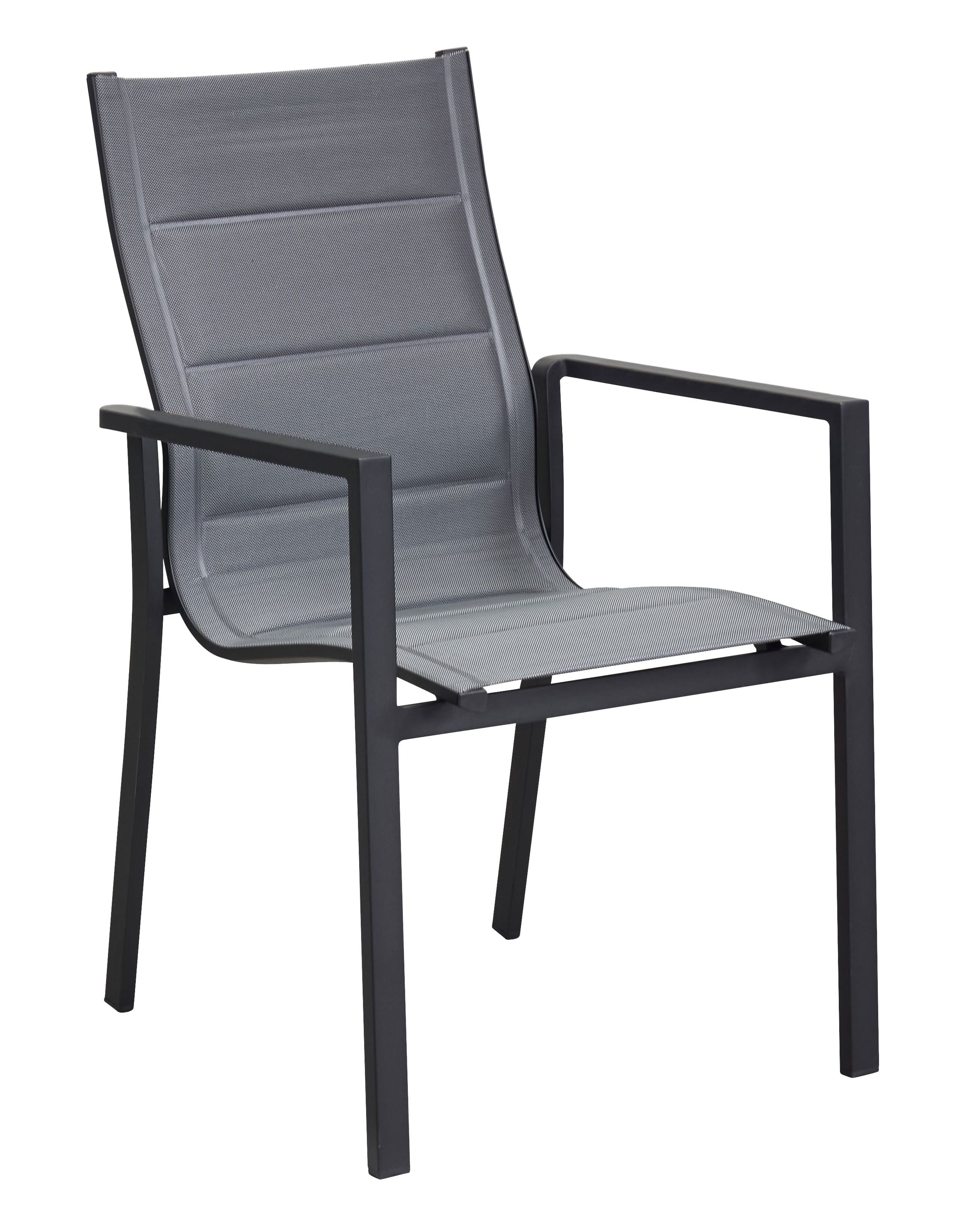 LC Garden »Unicamo« Dining Stapelstuhl Armlehnenstuhl Aluminium Textilen anthrazit