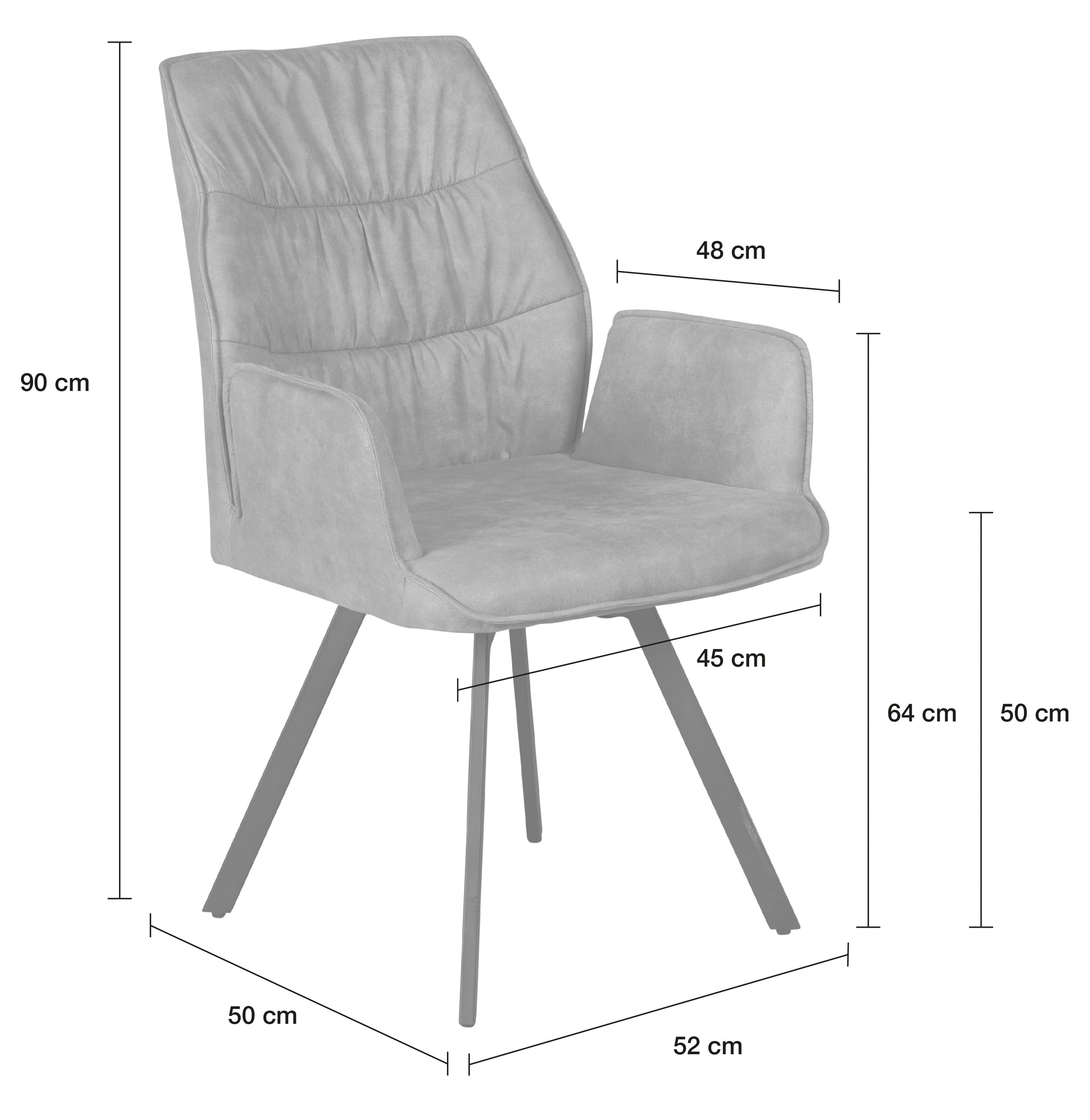 LC Home »Manado« Dining Set IV Sitzgruppe Teddystoff Grau