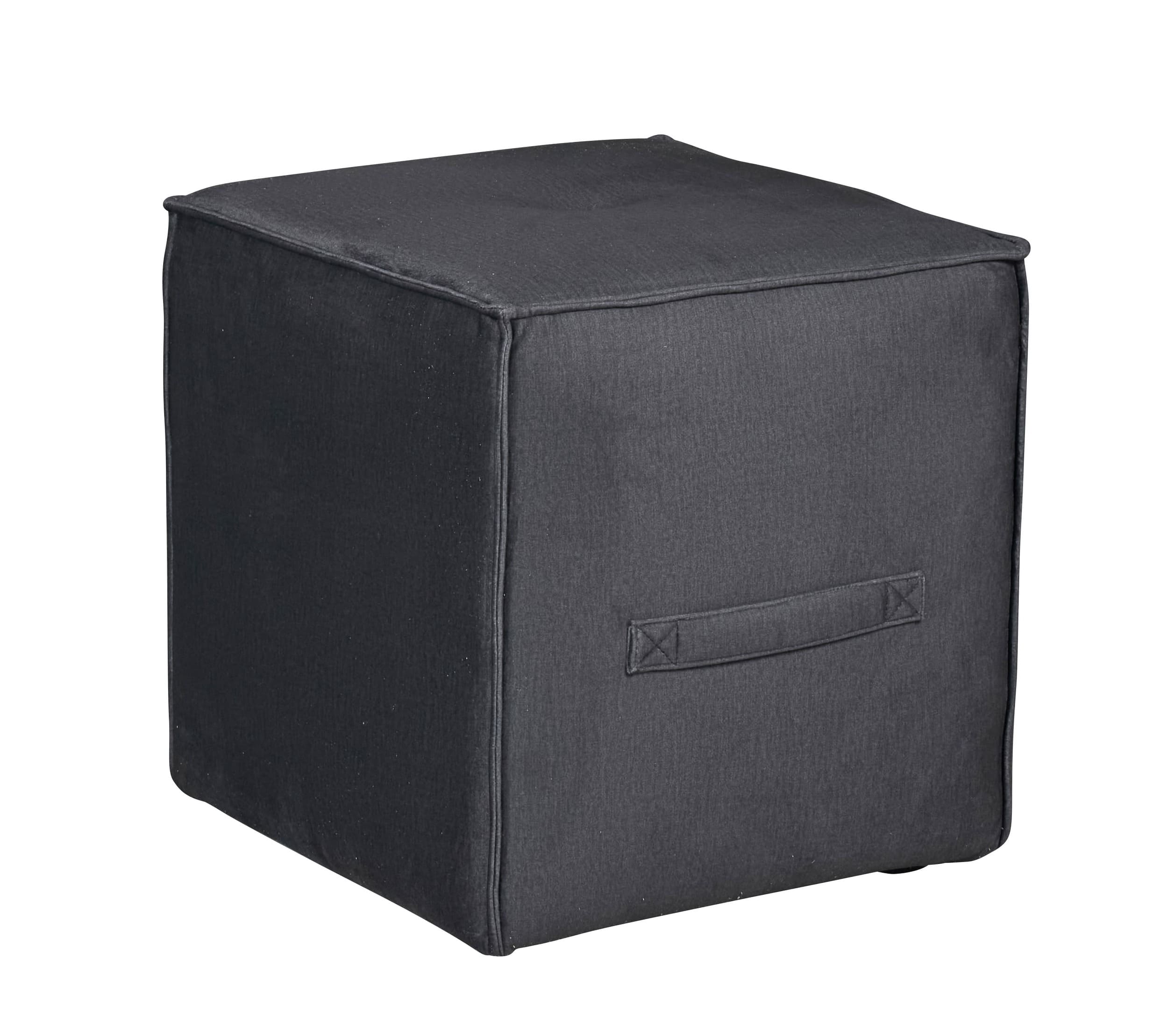 LC Home Sitzhocker »Danzig« inkl. Griff Velouroptik anthrazit 41x41x44cm