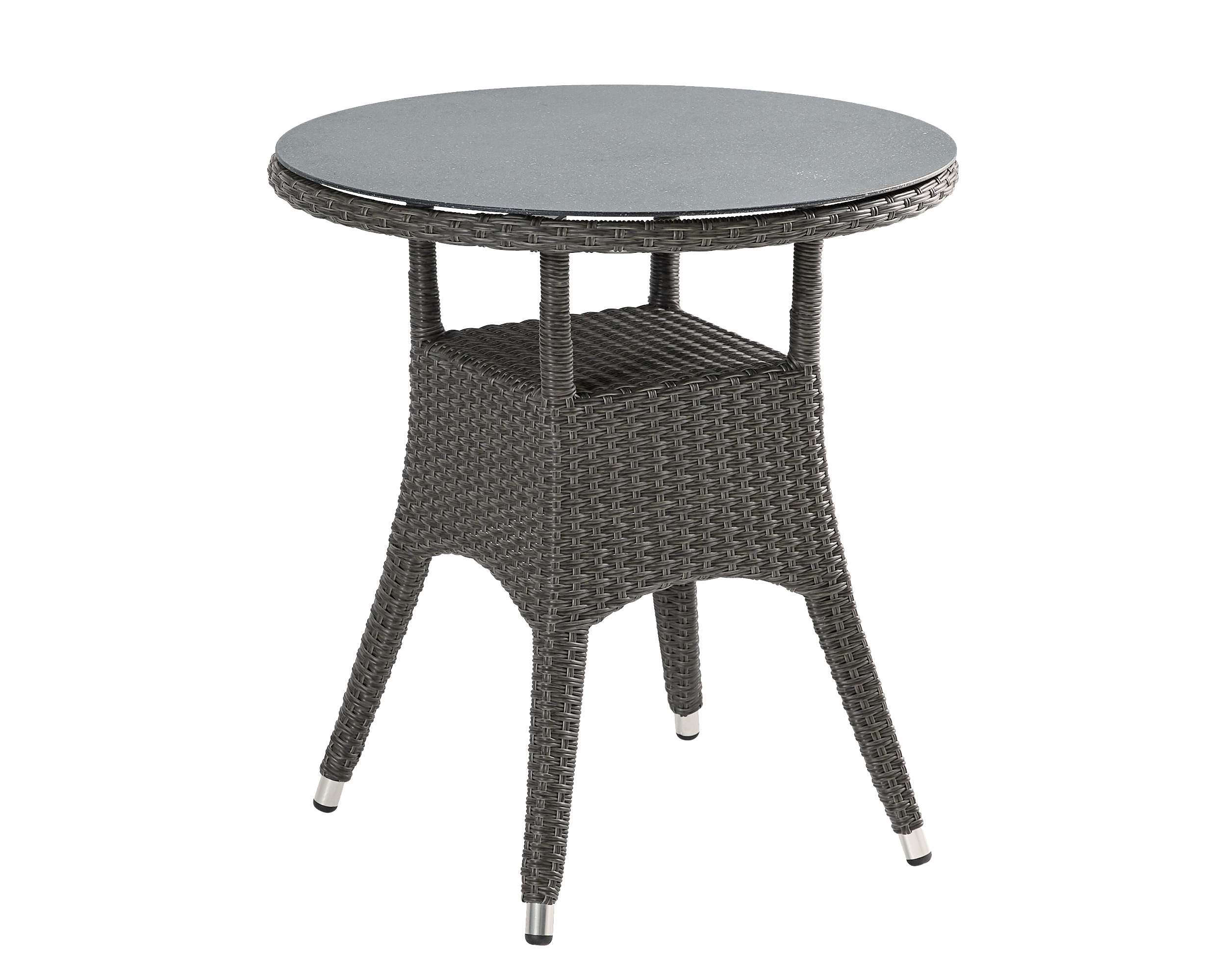 LC Garden »Barcelona« Dining Beistelltisch 70cm rund grau-mix Balkontisch Terrassentisch