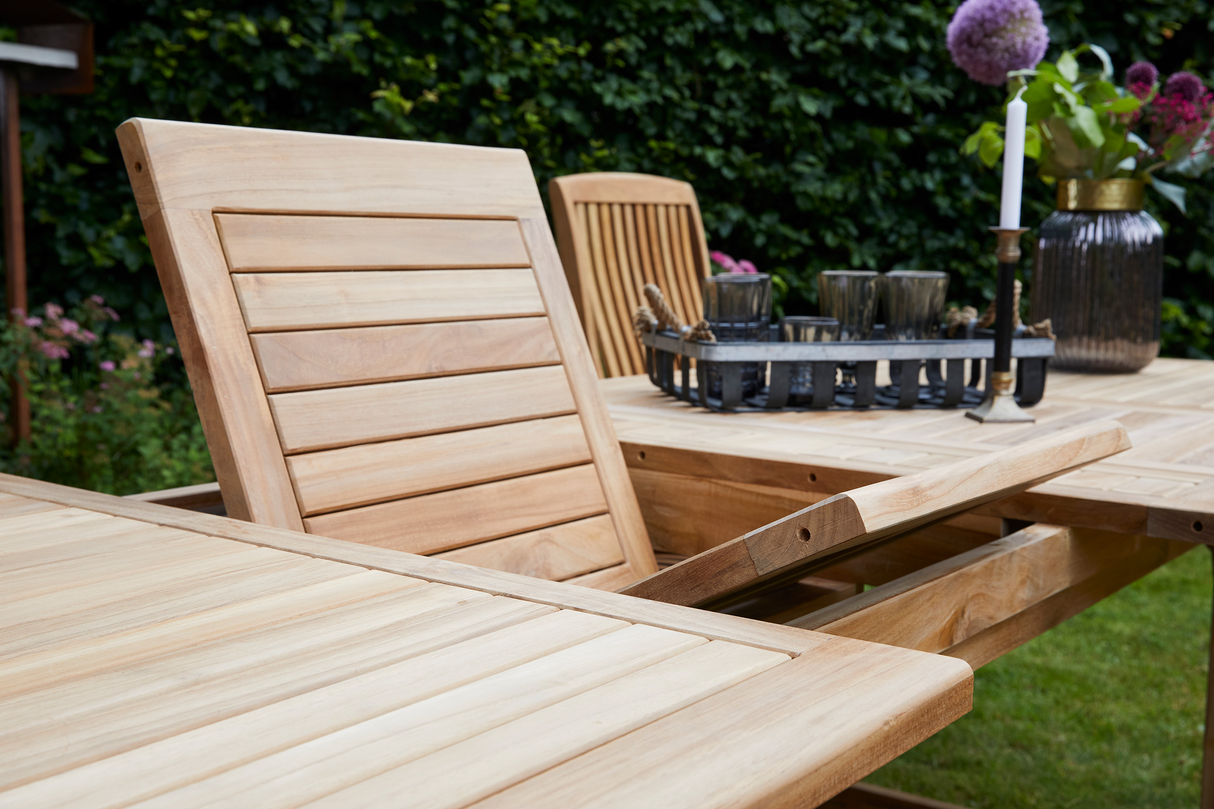 LC Garden Riva Teak Gartentisch Ausziehtisch Esstisch