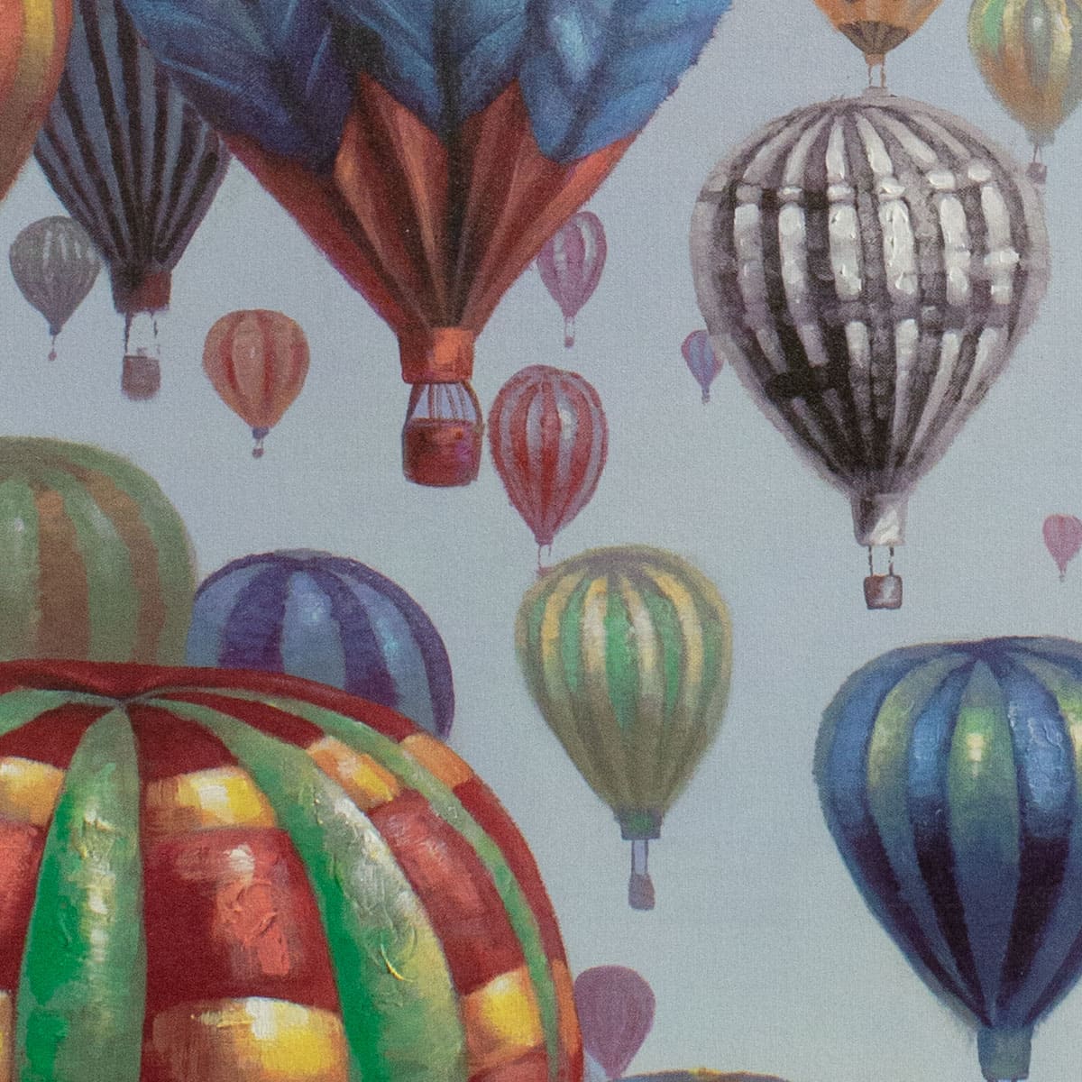 LC Home Designer Wandbild Heißluftballons handbemalt 115x115cm