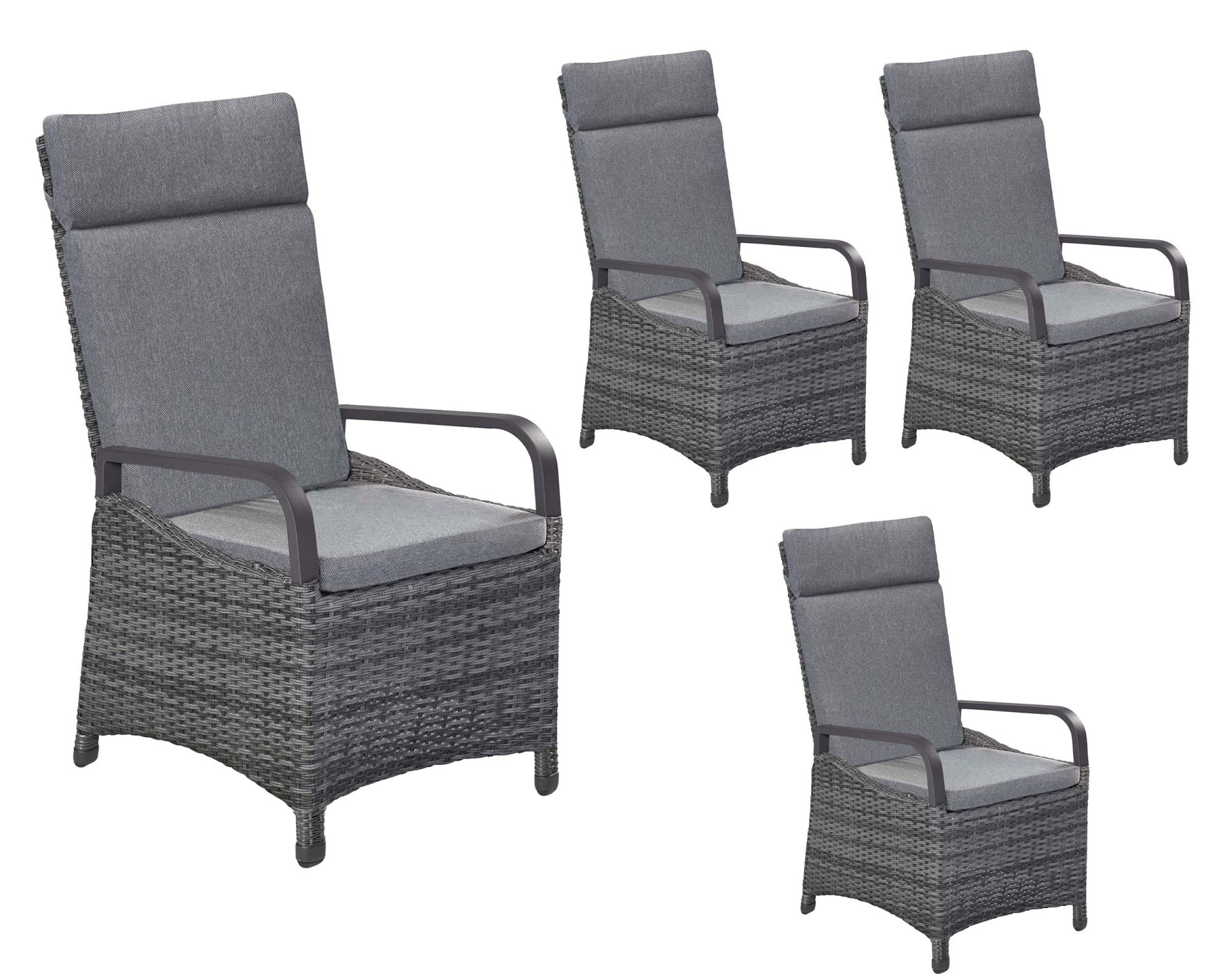 LC Garden »Komido« Gartenstuhl Polyrattan/Aluminium Positionsstuhl ...