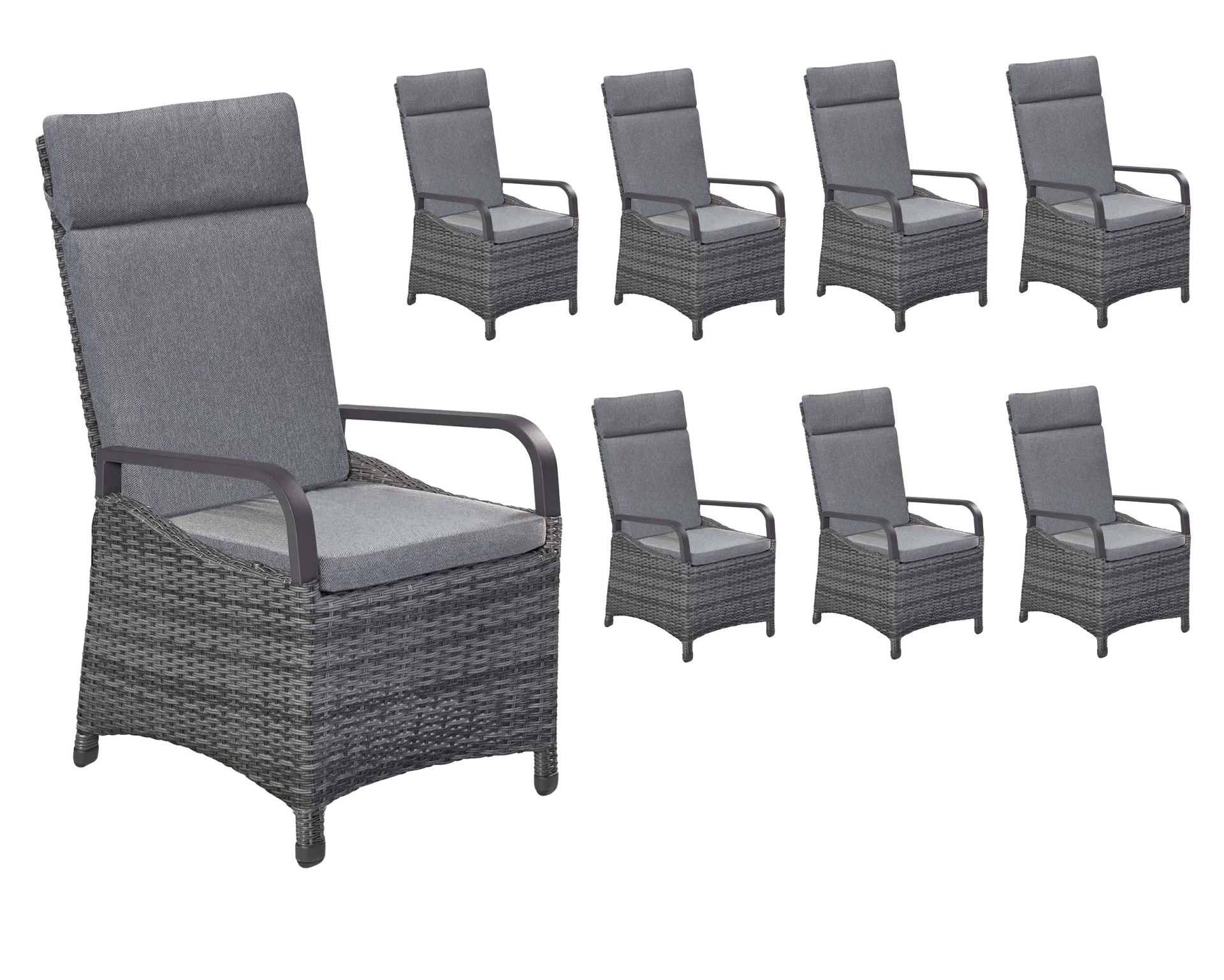 LC Garden »Komido« Gartenstuhl Polyrattan/Aluminium Positionsstuhl ...